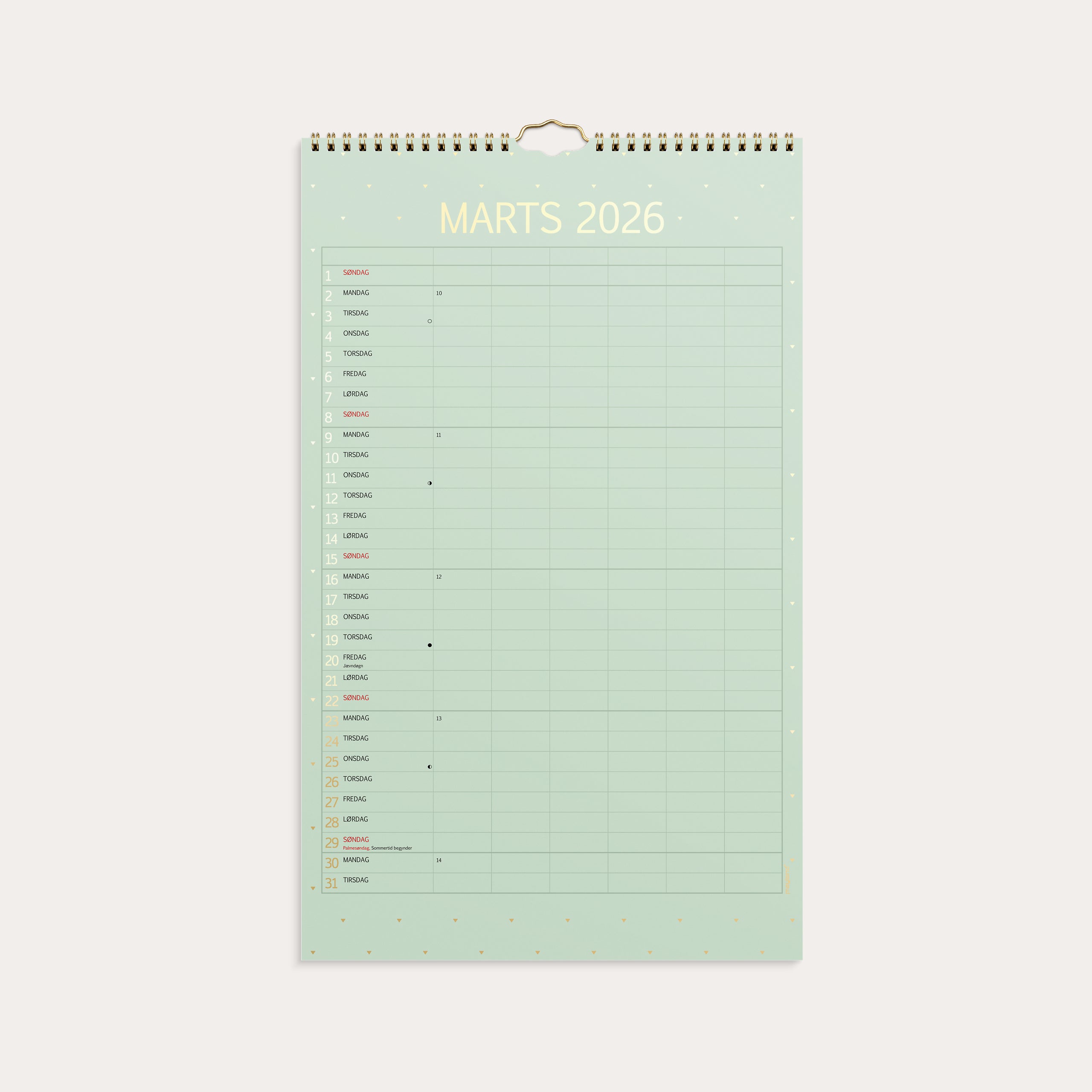 Familiekalender Color stor 2026