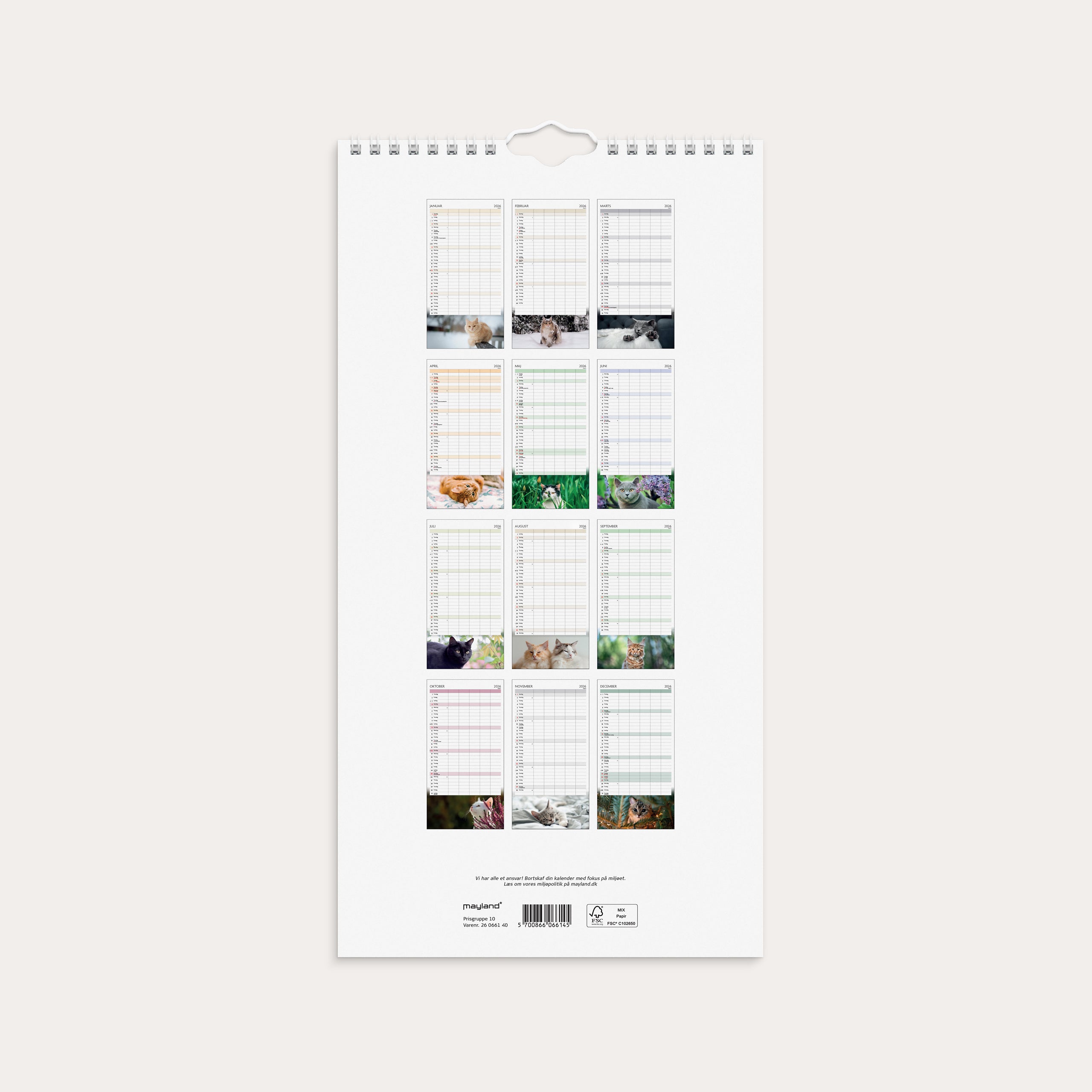 Familiekalender Katte 2026