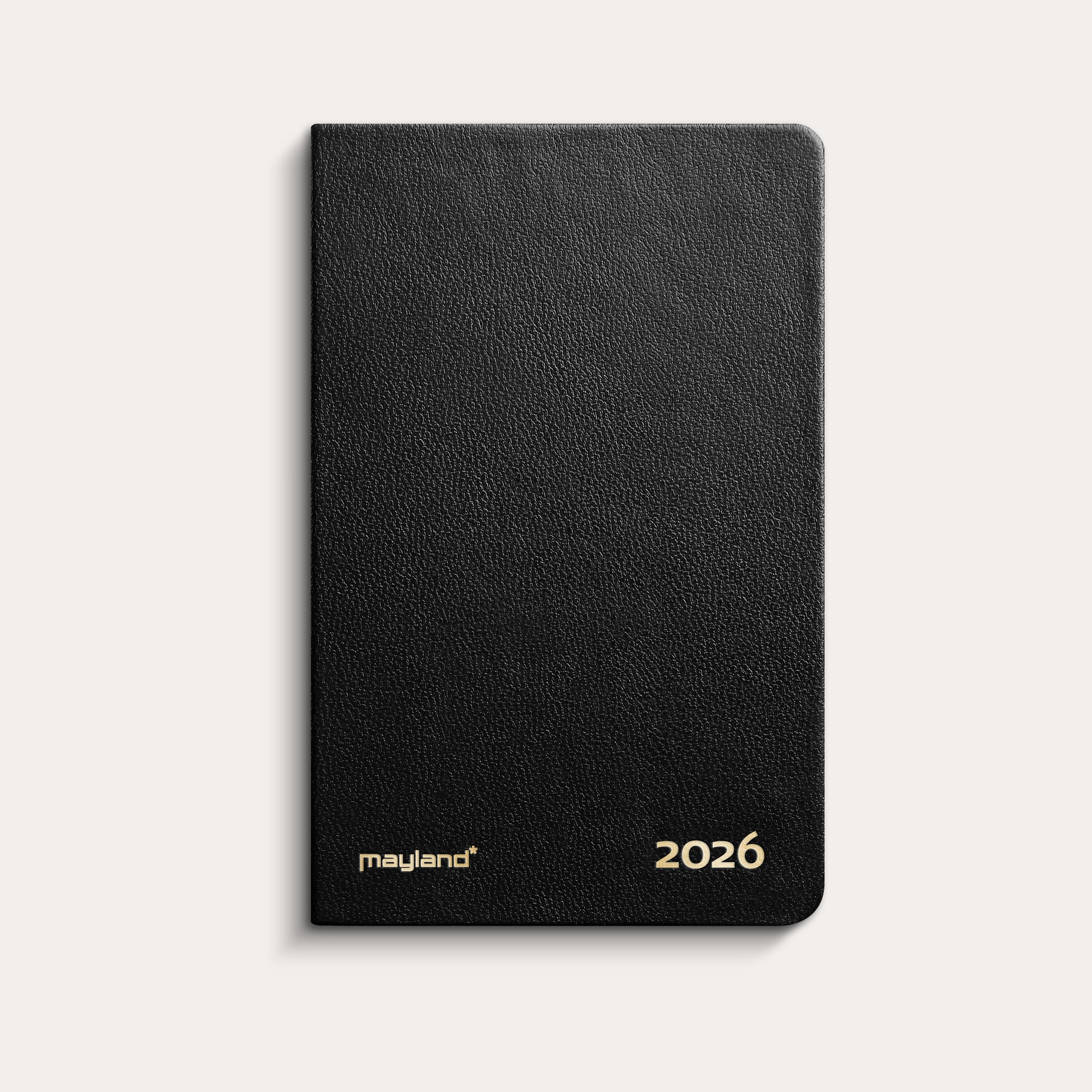 Lommekalender uge sort kunstskind indbundet 2026