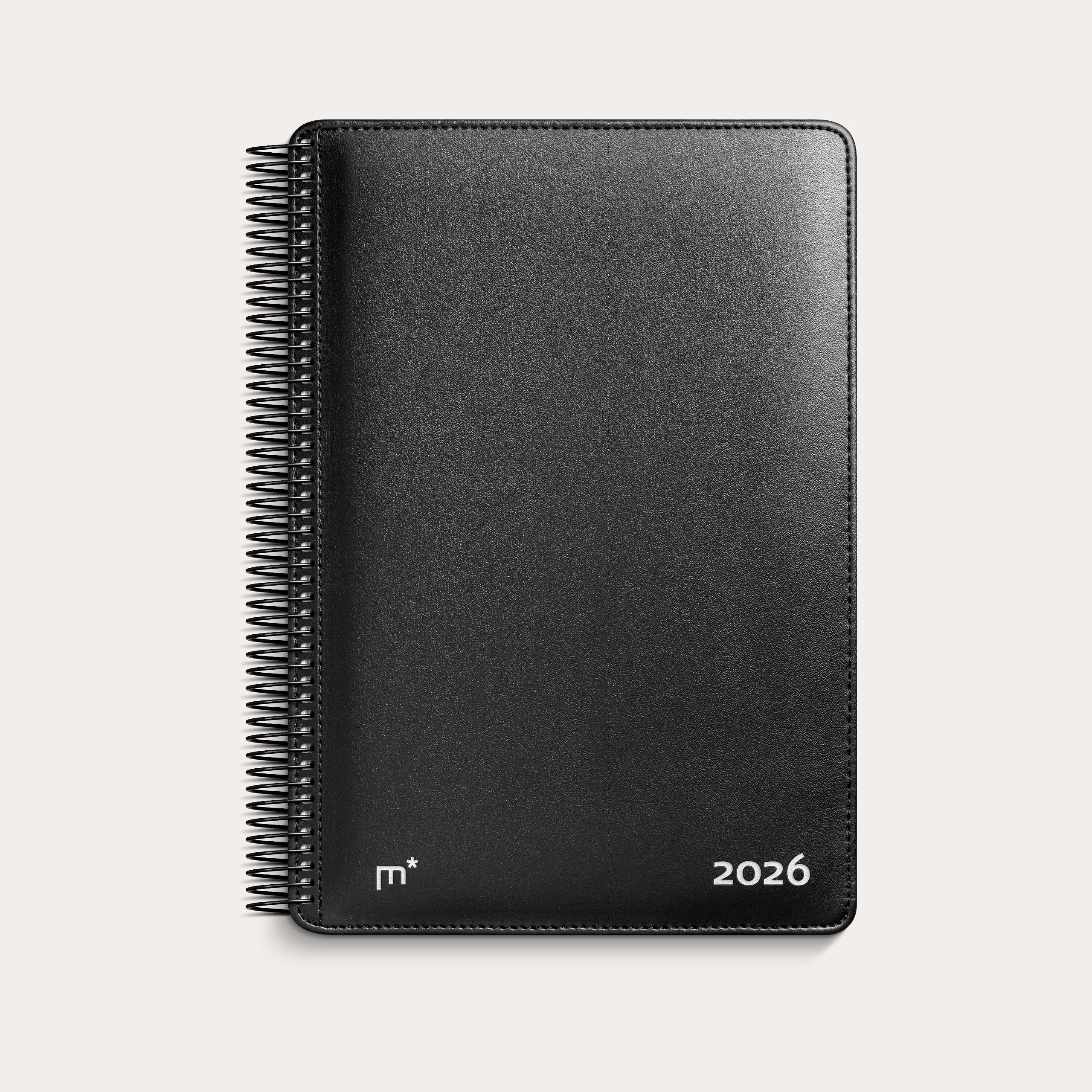 Diplomat ugekalender m/spiral sort kunstskind 2026