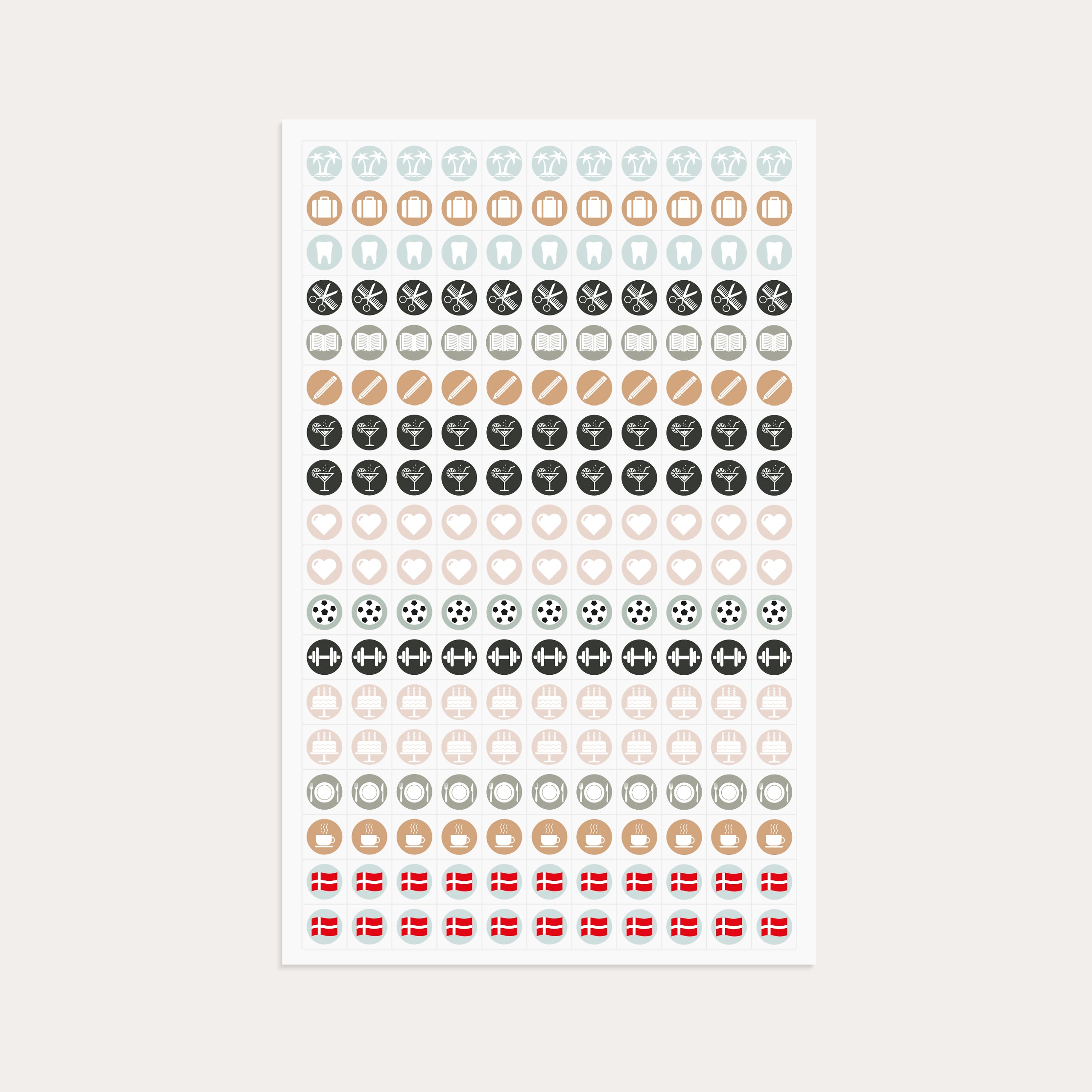 Dagkalender mønstret karton 2026