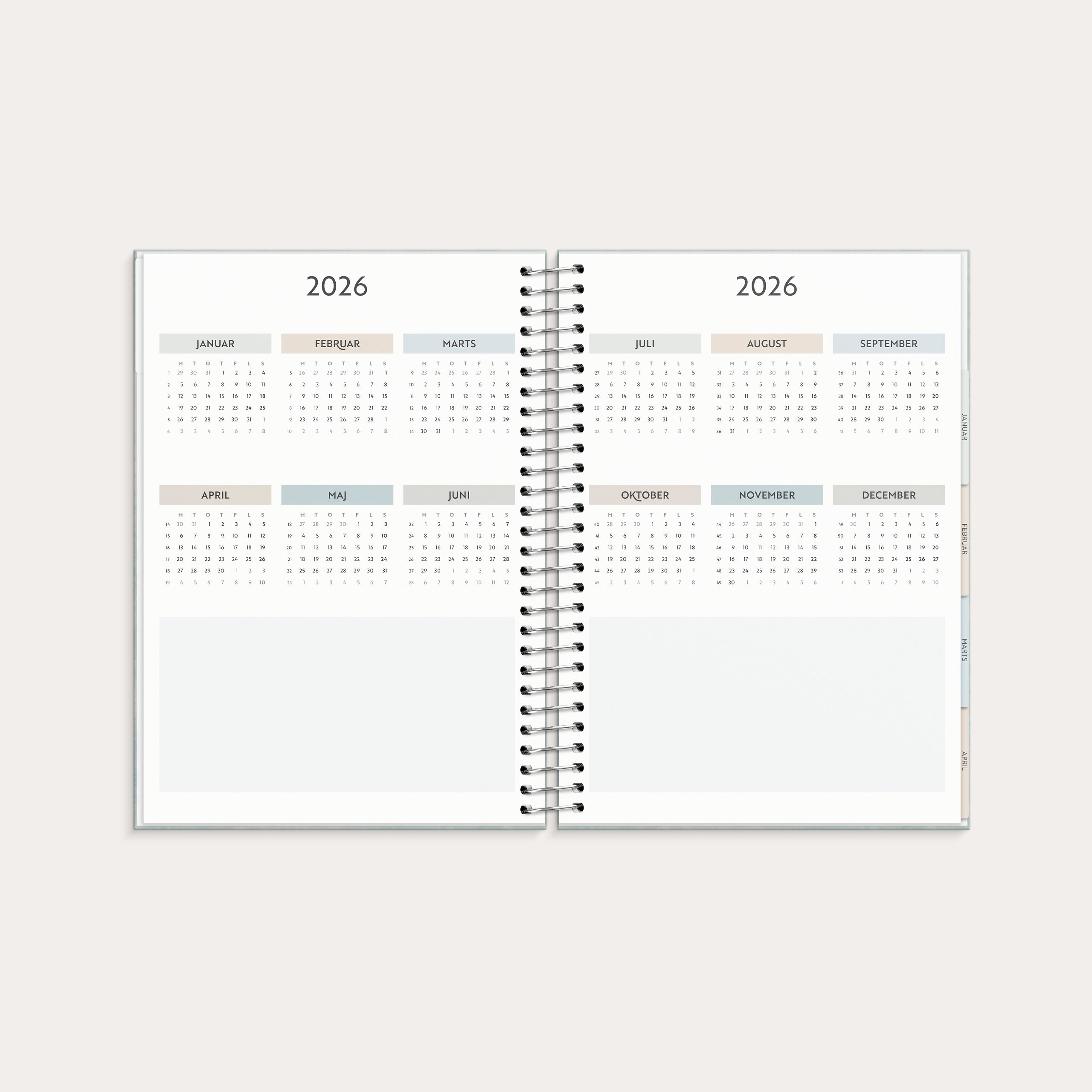 Life Organizer Family Planner ugekalender 2026