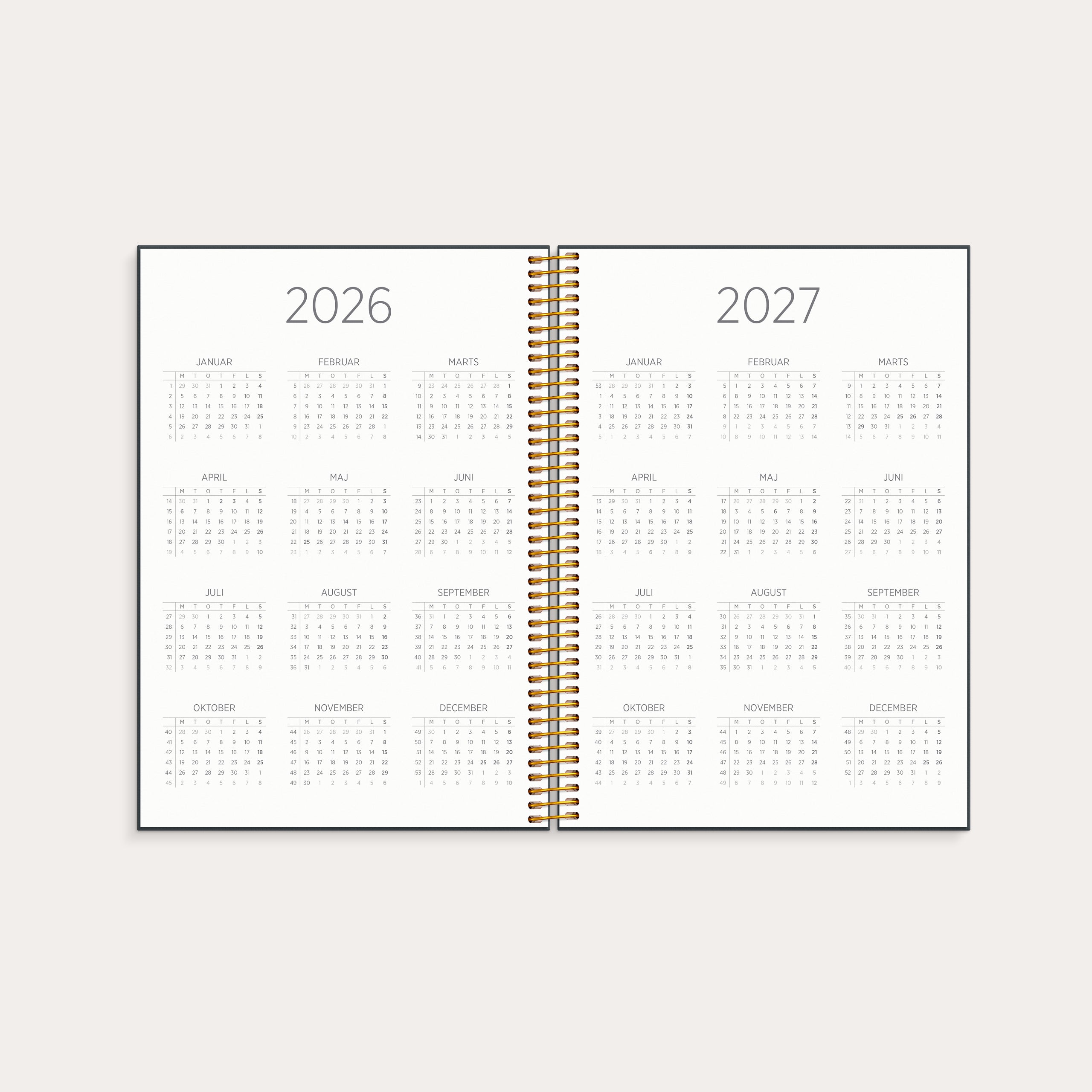 Organizer & Notes A5 ugekalender 2026