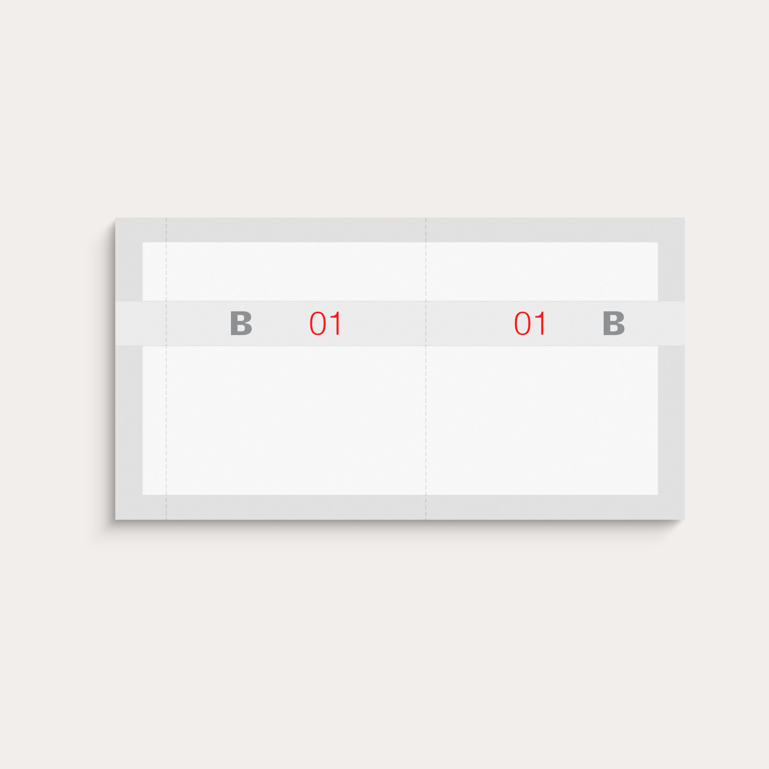 Kuponbog hvid 2 x 100 stk.