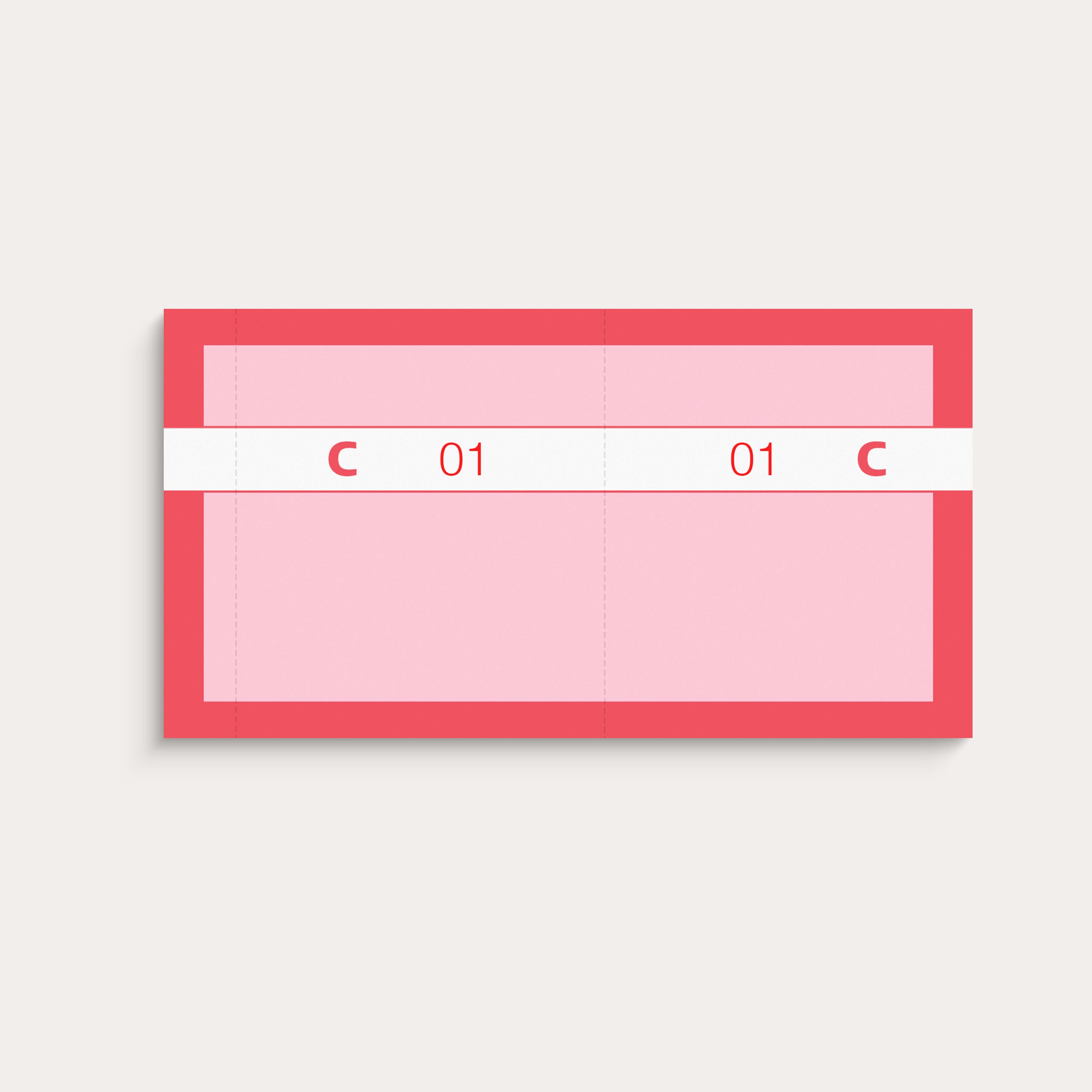 Kuponbog rød 2 x 100 stk.