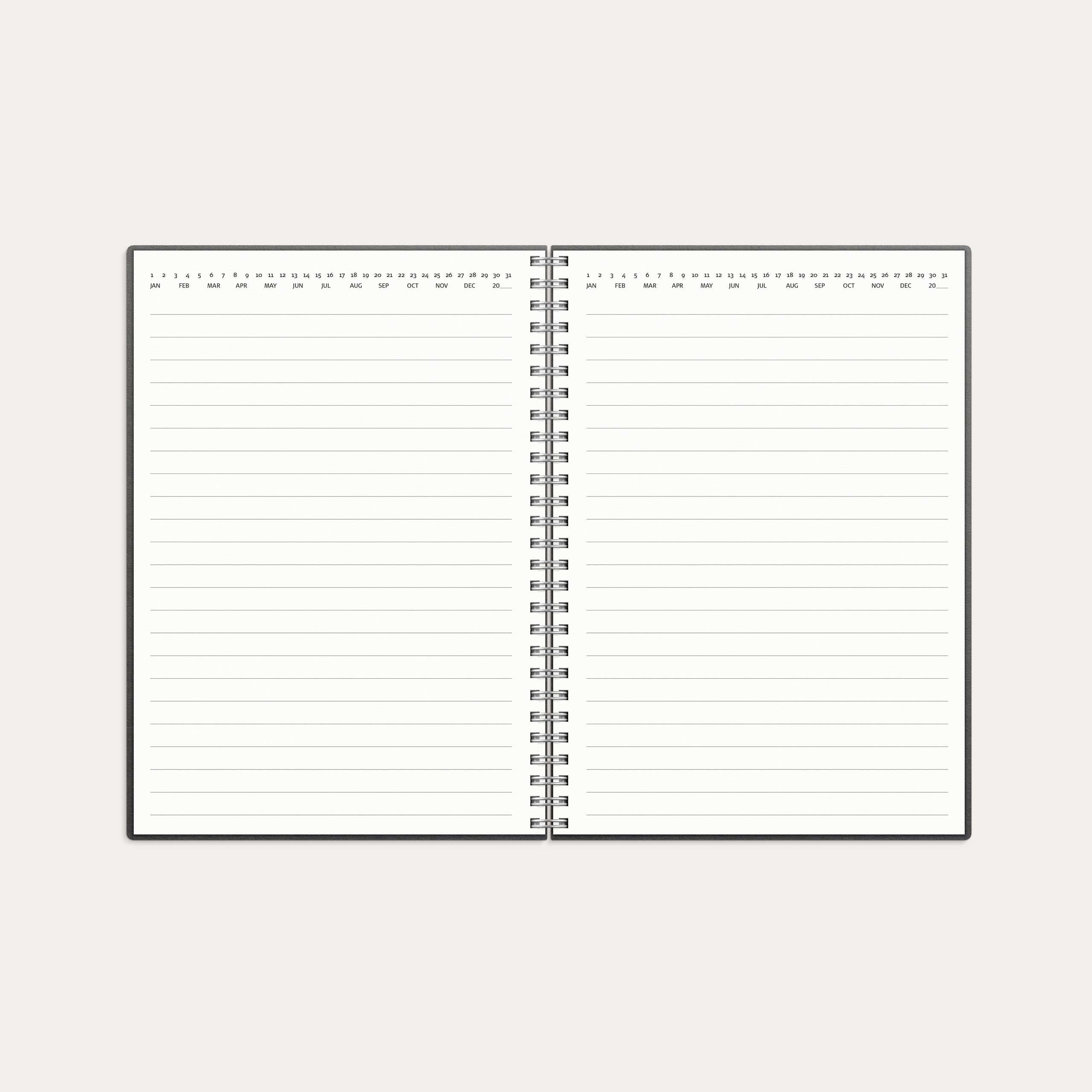 Notesbog A5 refill sort