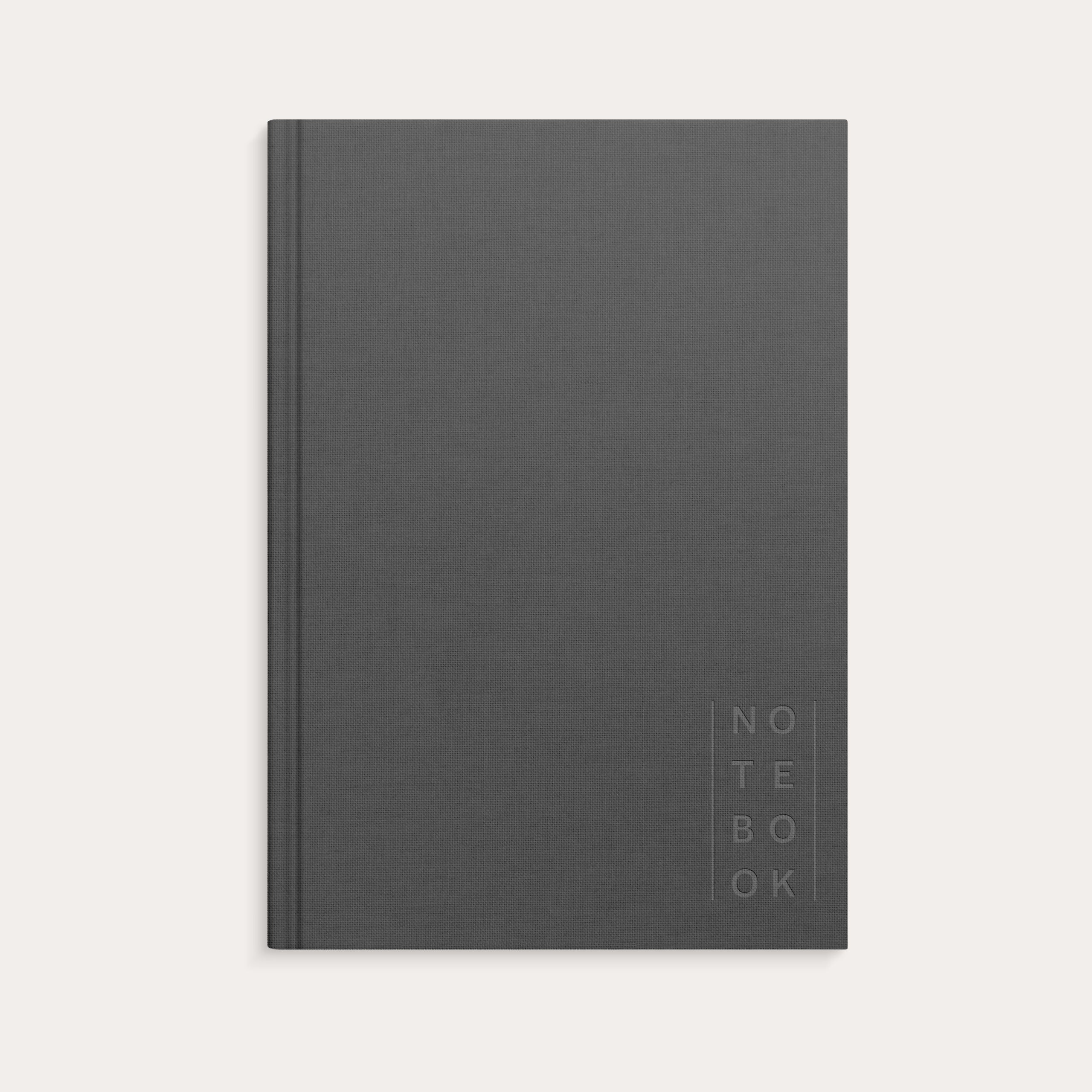 Notebook Textile dark grey blank A5