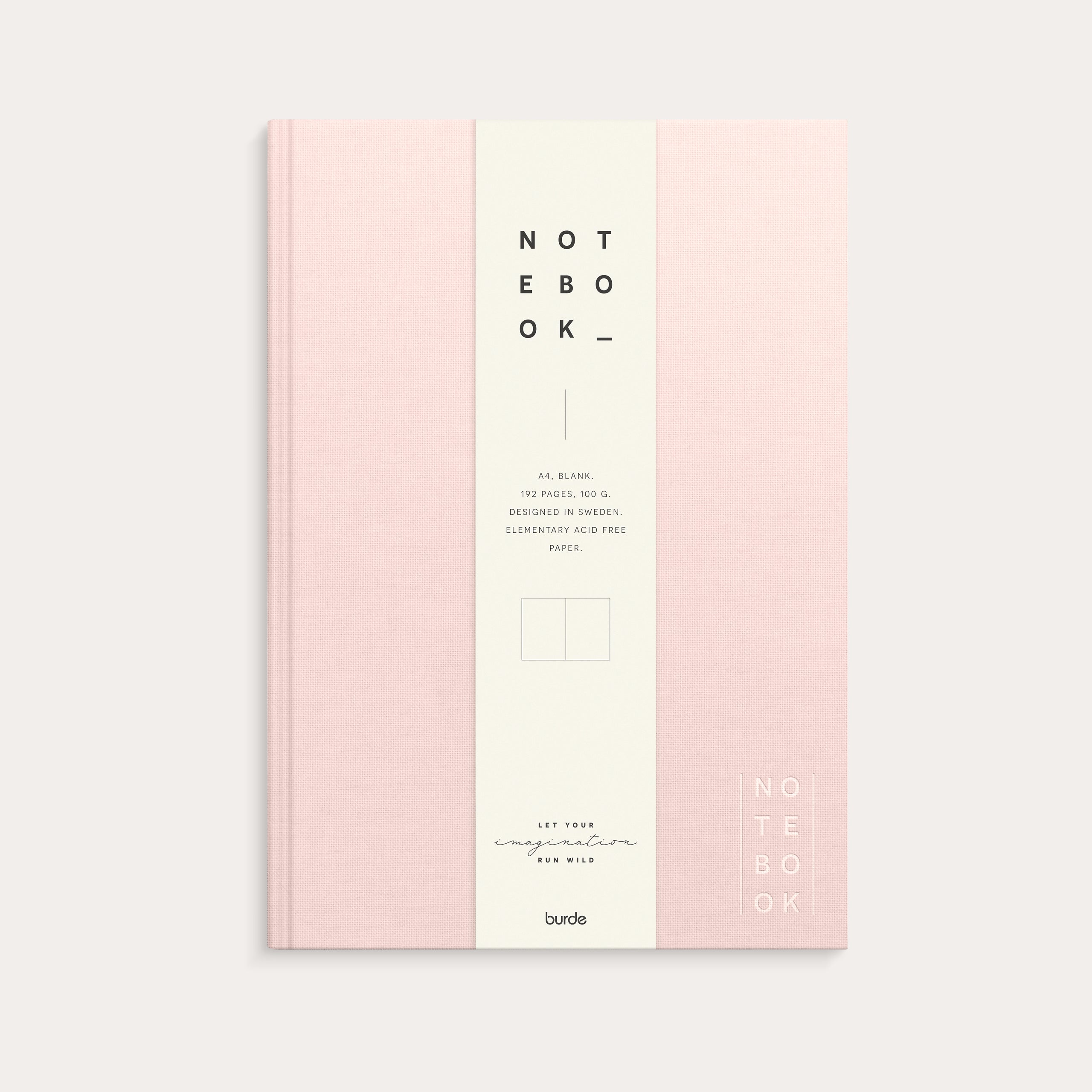 Notebook Textile pink blank A4