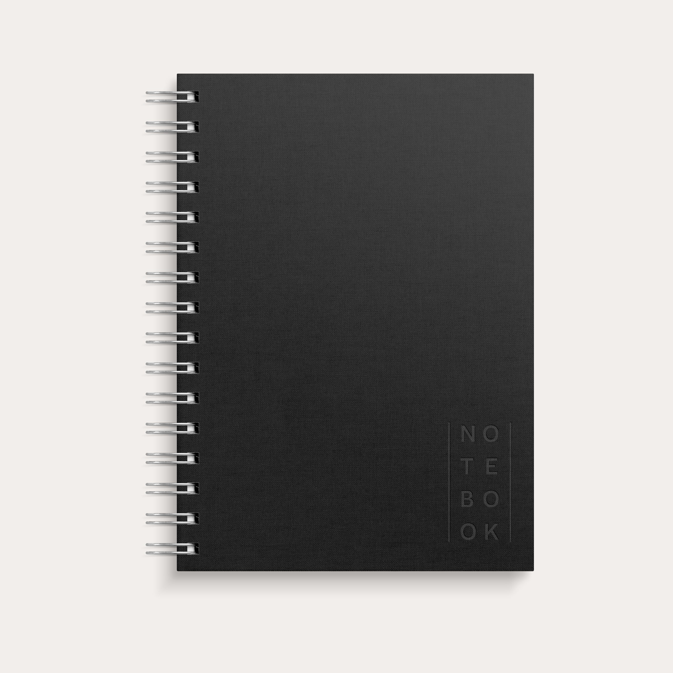 Notebook Textile black lined A5