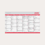 Kontorkalender Stor m/flagdage 2026