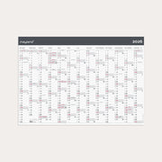 Kæmpekalender Moderne 1x13 mdr. papir rør 2026