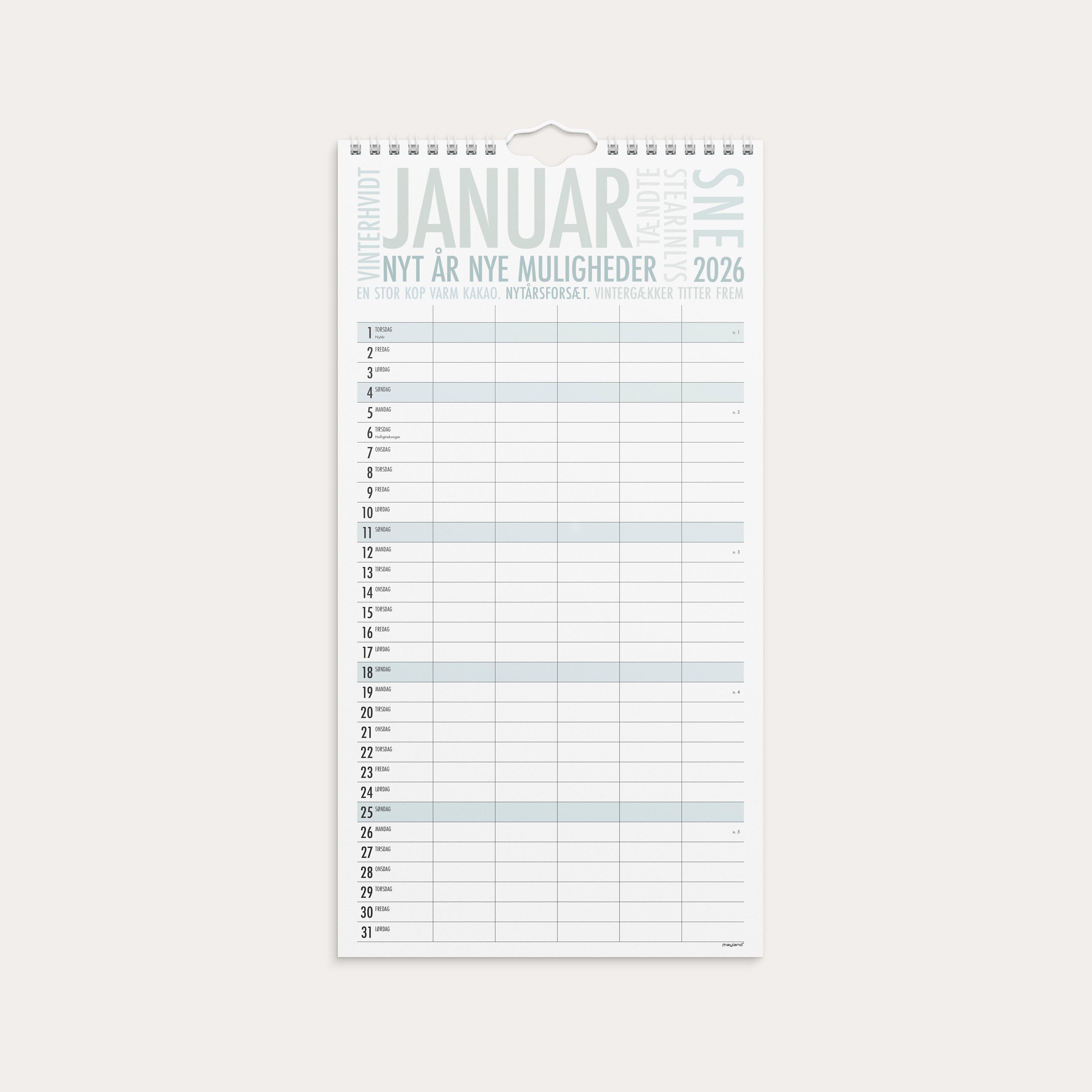 Familiekalender TrendArt 2026