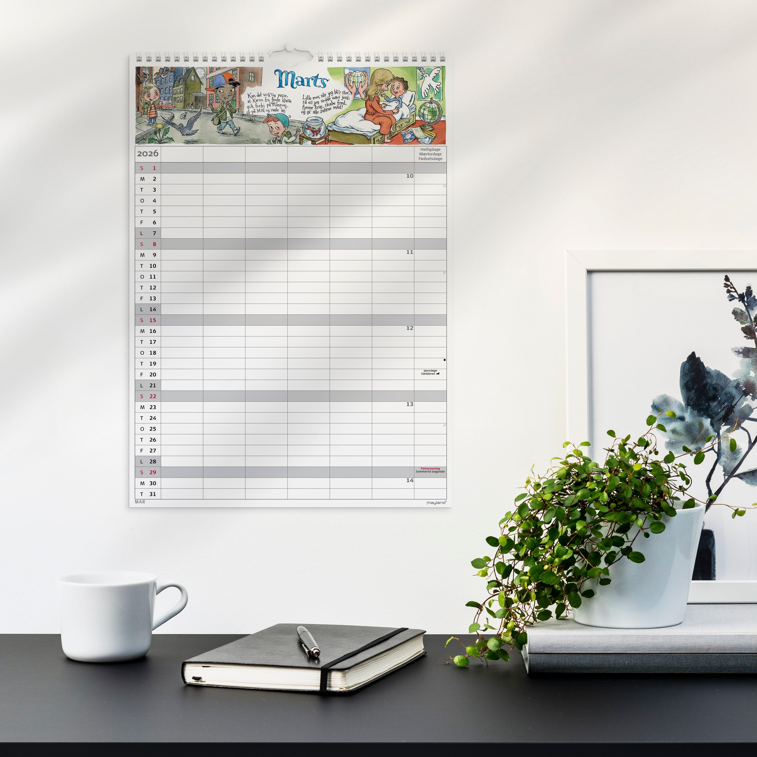 Familiekalender Otto Dickmeiss & Lilja Scherfig 6kol A3 2026