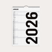 Familiekalender Black and white 7 kol. 2026