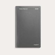 Week Planner højformat mørkegrå vinyl 2026