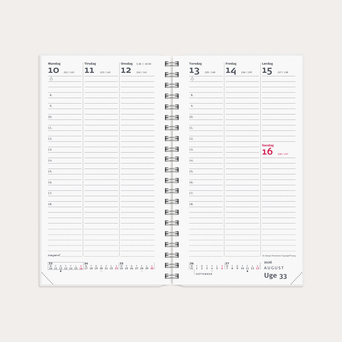 Week Planner højformat m/4 illu. 2026