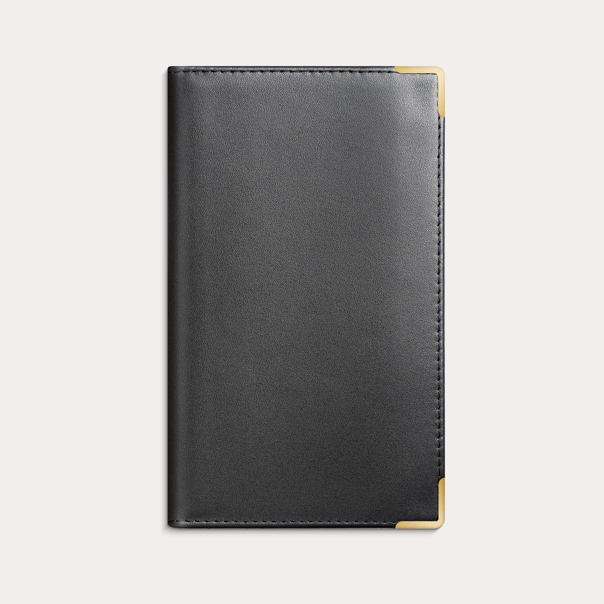 Index Planner månedskalender sort skind 2026