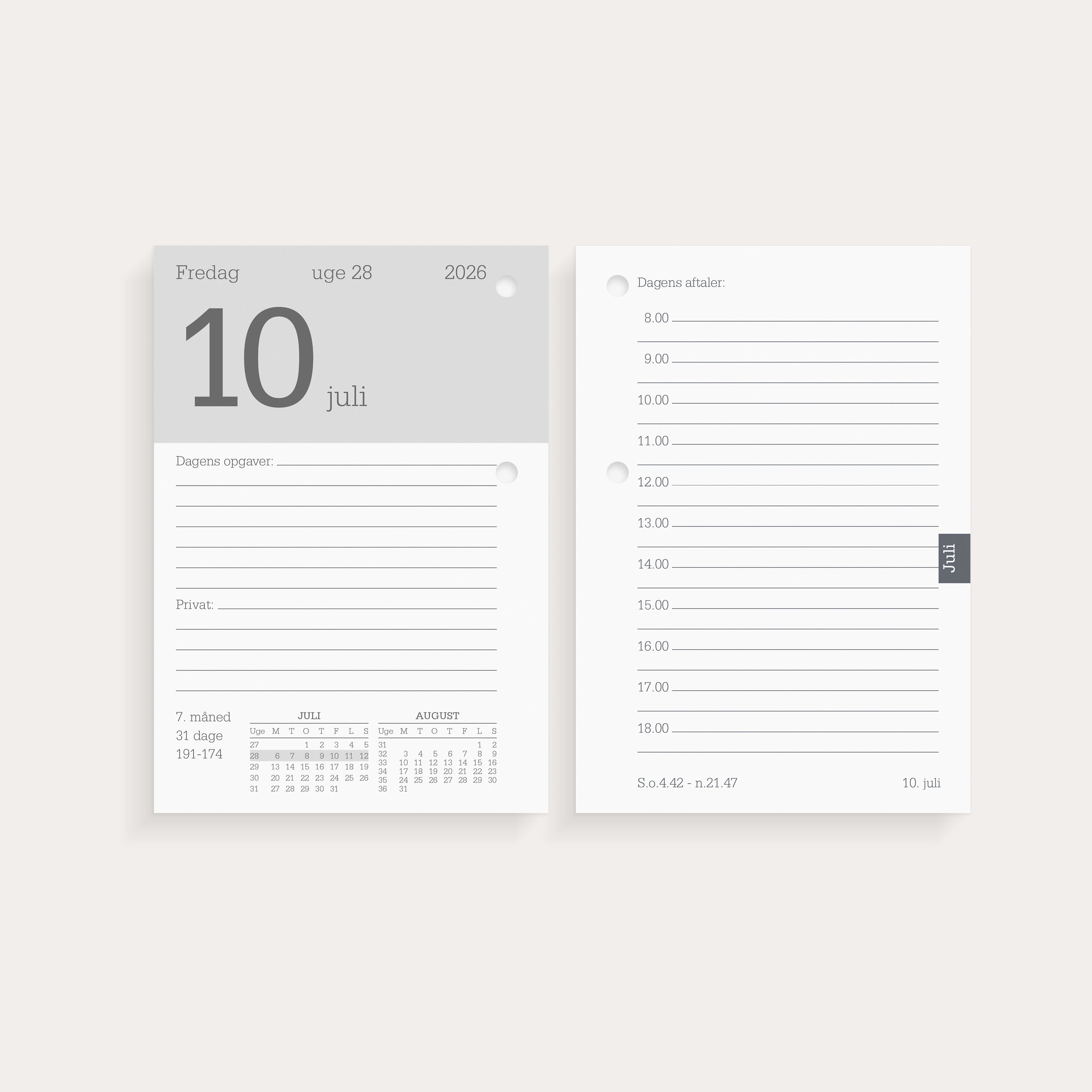 Blokkalender REFILL 2026