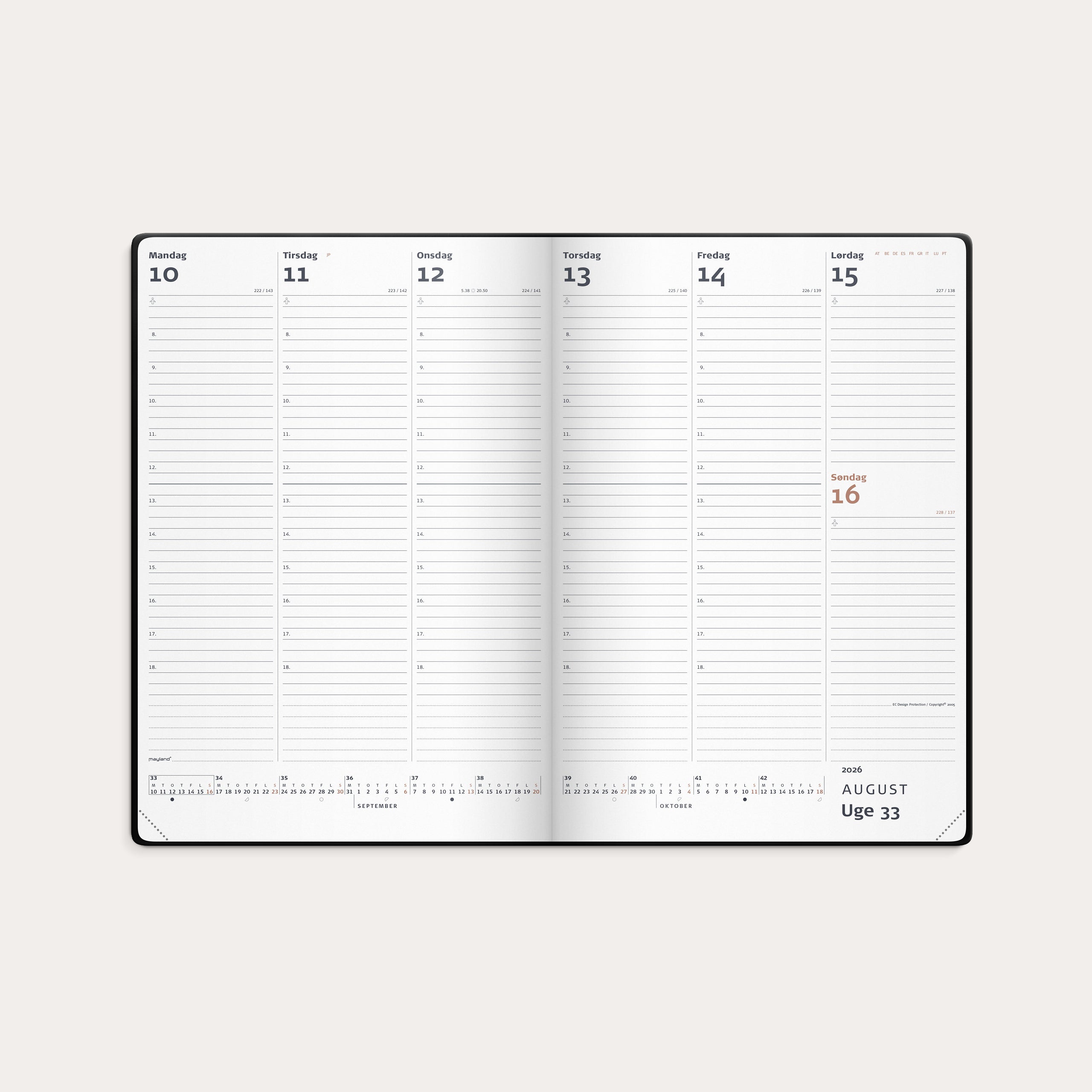 City Diplomat ugekalender rød vinyl 2026