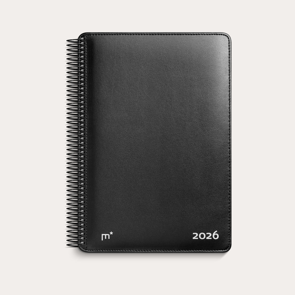 Diplomat ugekalender m/spiral sort kunstskind 2026
