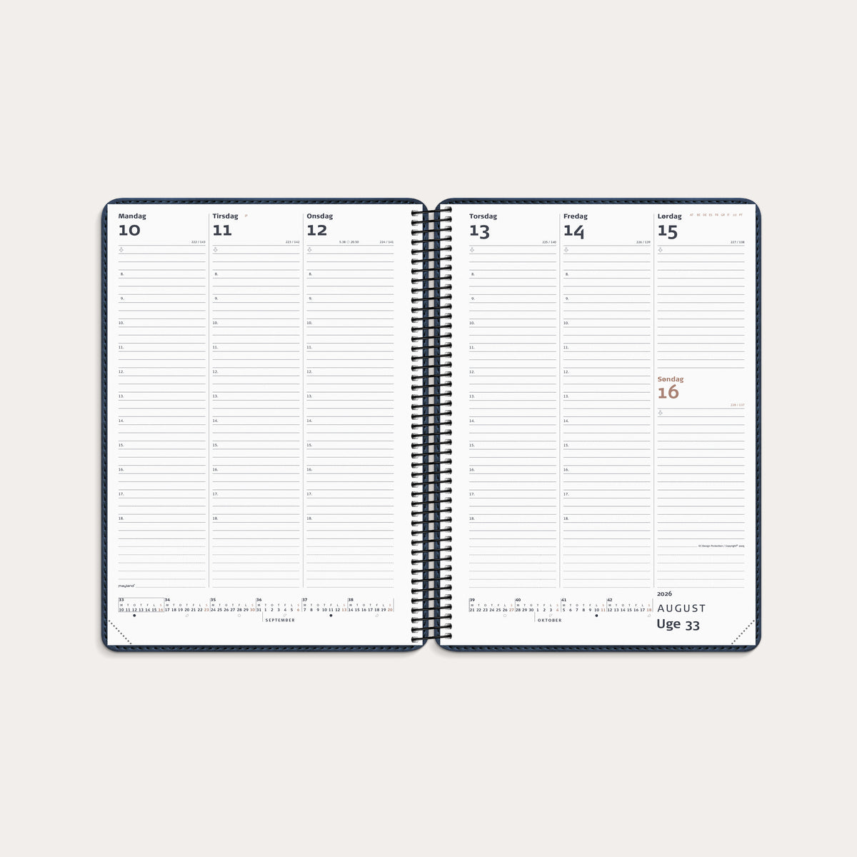 Diplomat ugekalender m/spiral trend 2026