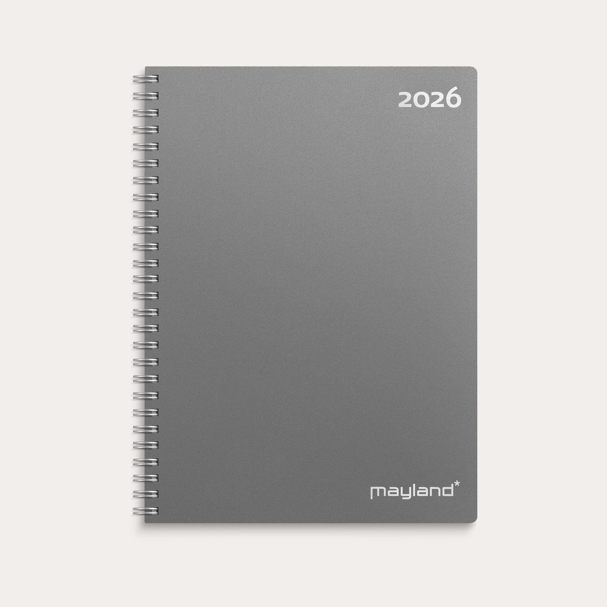 A5 ugekalender højformat mørkegrå PP-plast 2026