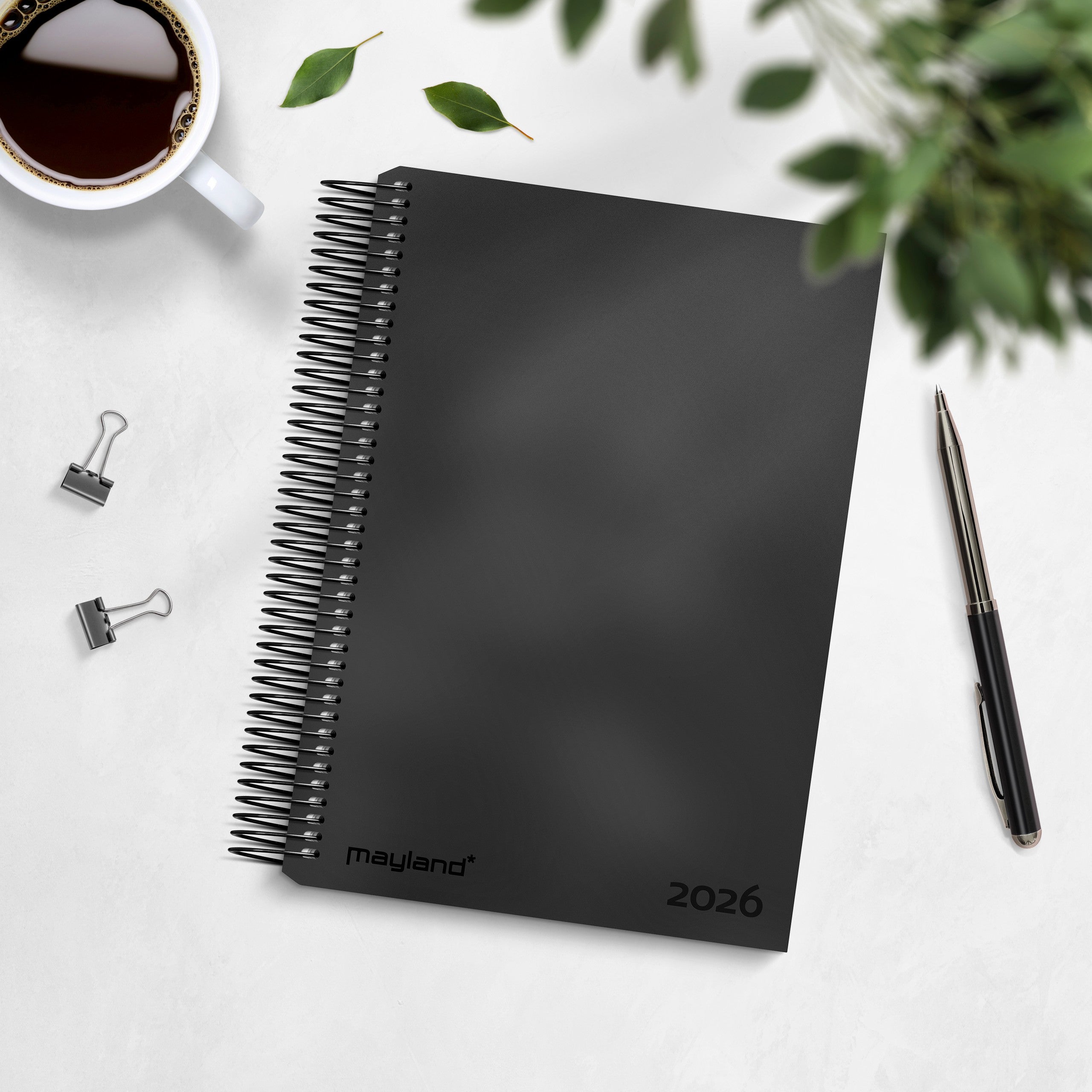 A5 dagkalender job/privat sort kunstskind 2026