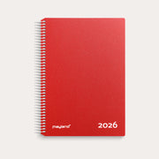 Timekalender rød PP-plast 2026