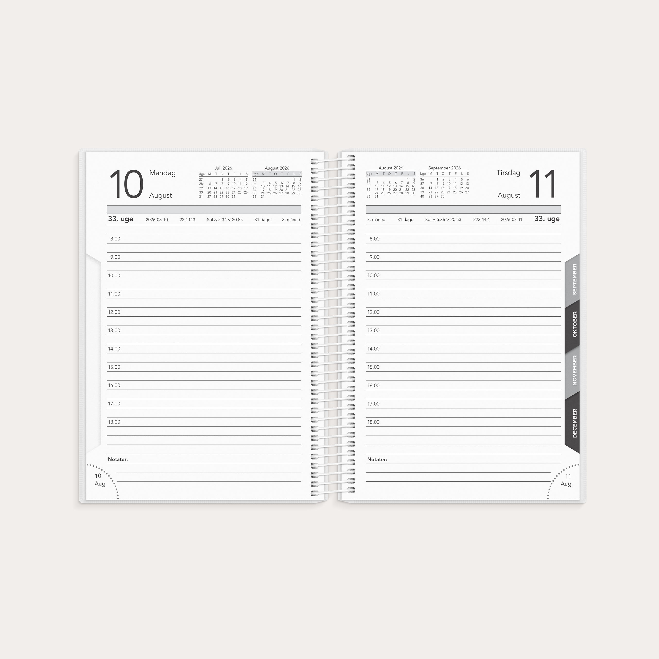 Basic dagkalender PP-plast 2026