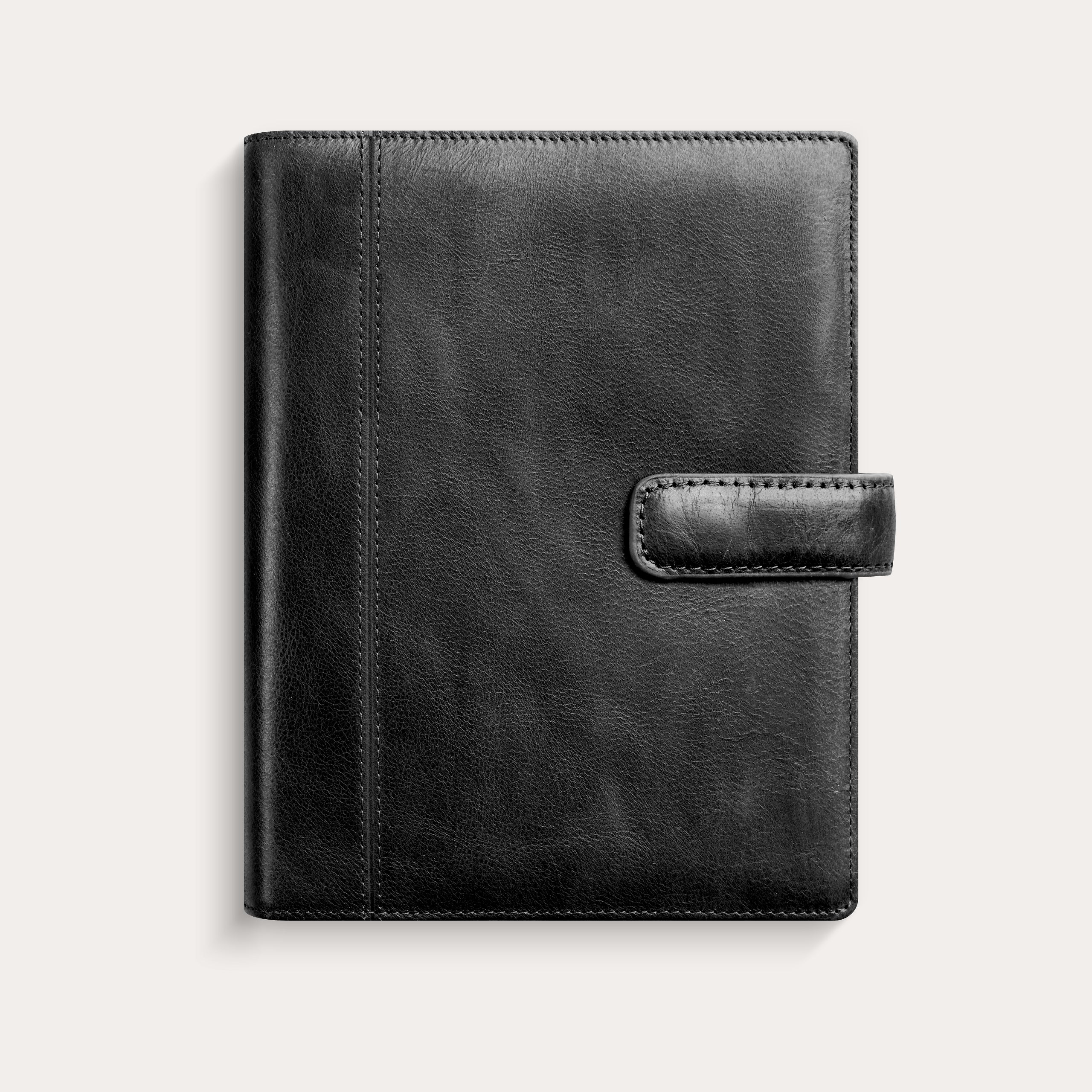 System Mini ugekalender tværformat sort skind 2026