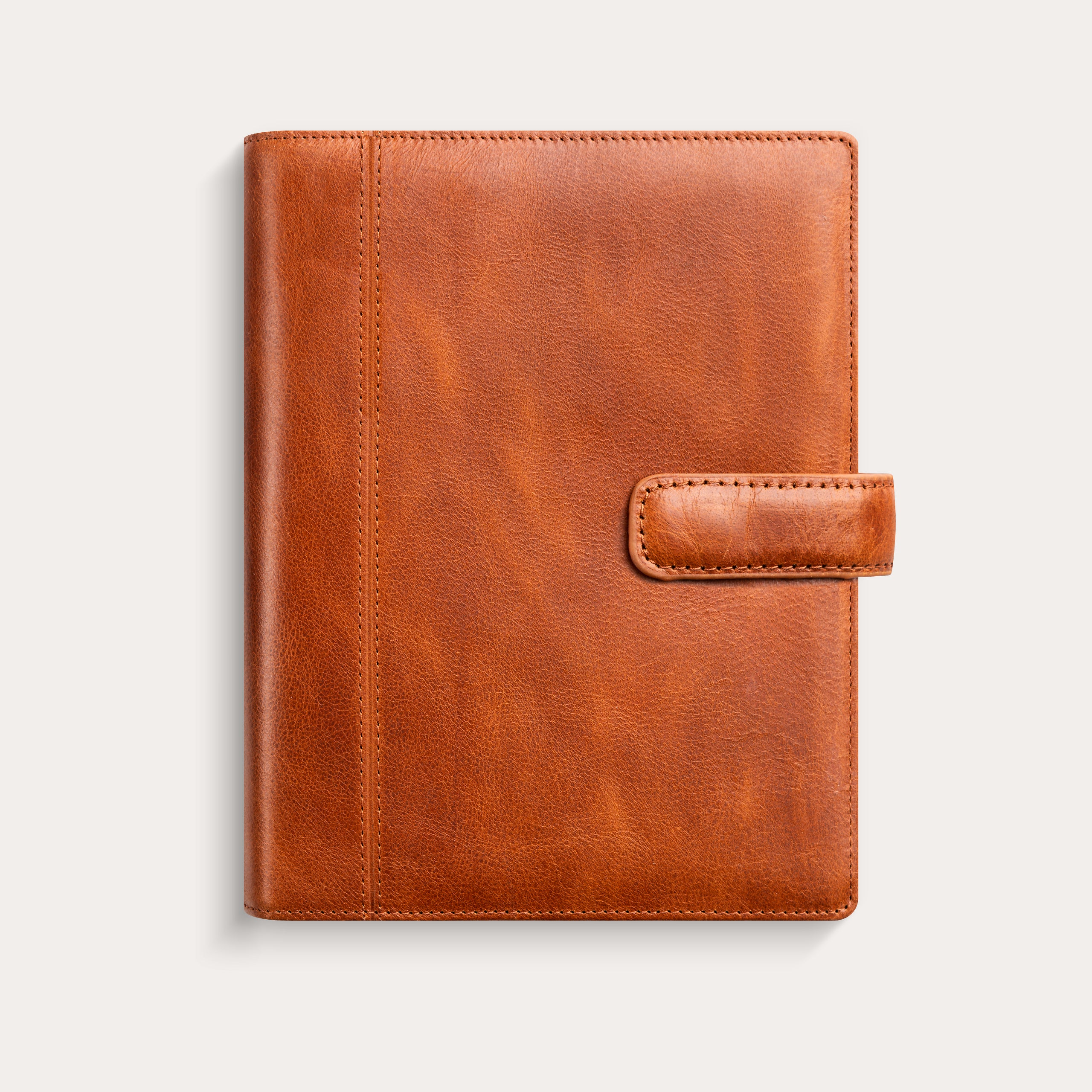 System Mini ugekalender tværformat brun skind 2026