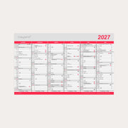 Kontorkalender Stor m/flagdage 2027