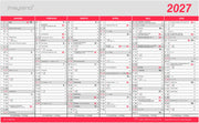 Kontorkalender Stor m/flagdage 2027