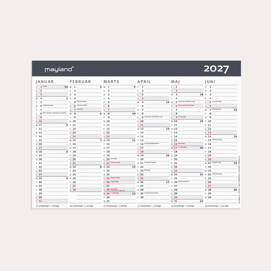 Kontorkalender Moderne A5 2027