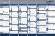 Kontorkalender Dobbelt halvårskalender 2027