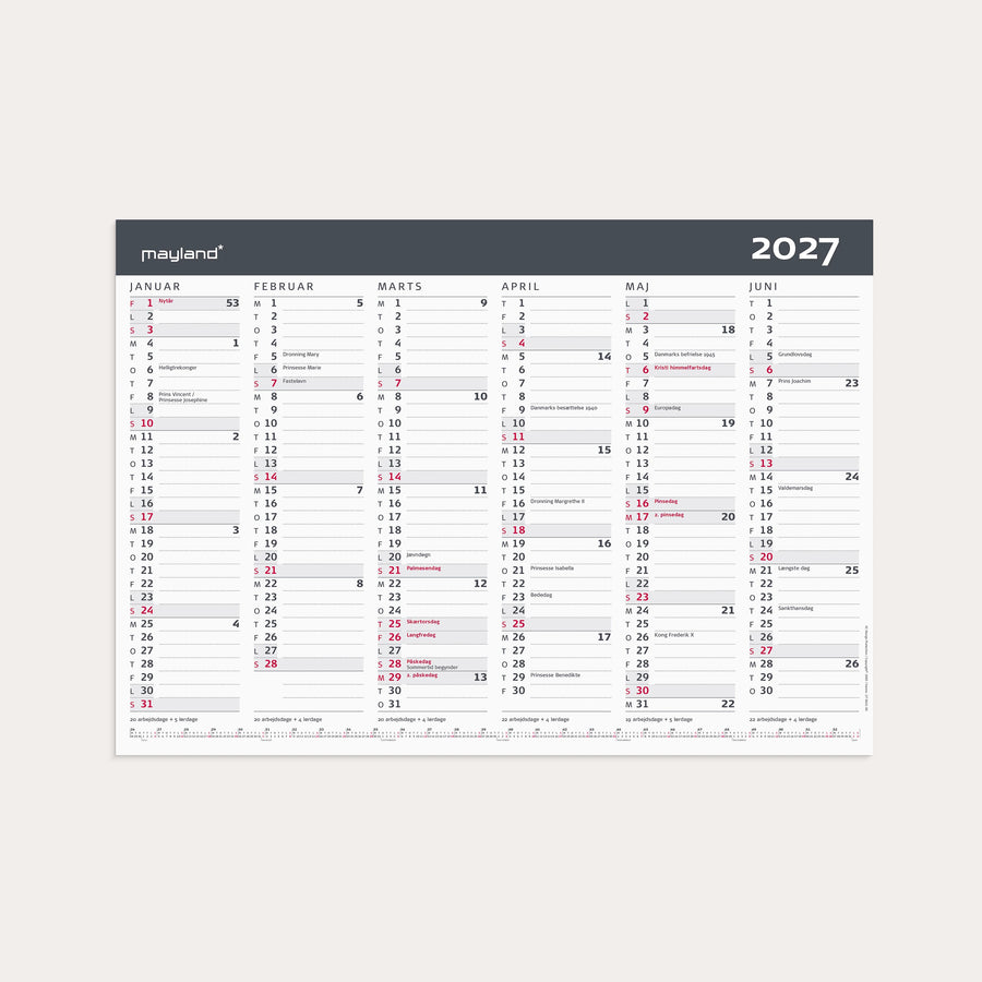 Kontorkalender Moderne A3 2027