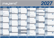 Kæmpekalender 2x6 mdr. papir 2027 (i plastpose)