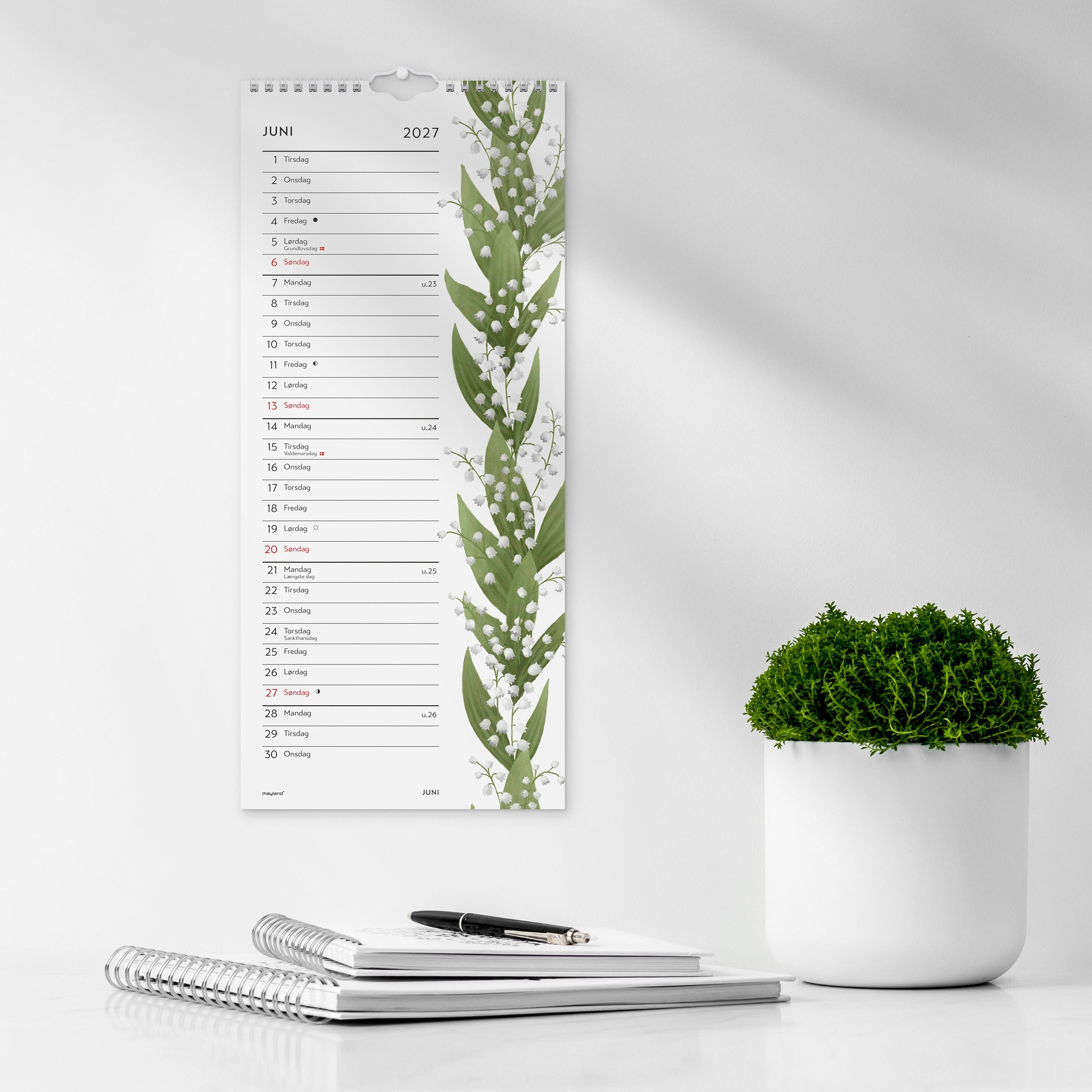 Vægkalender Blomster 2027
