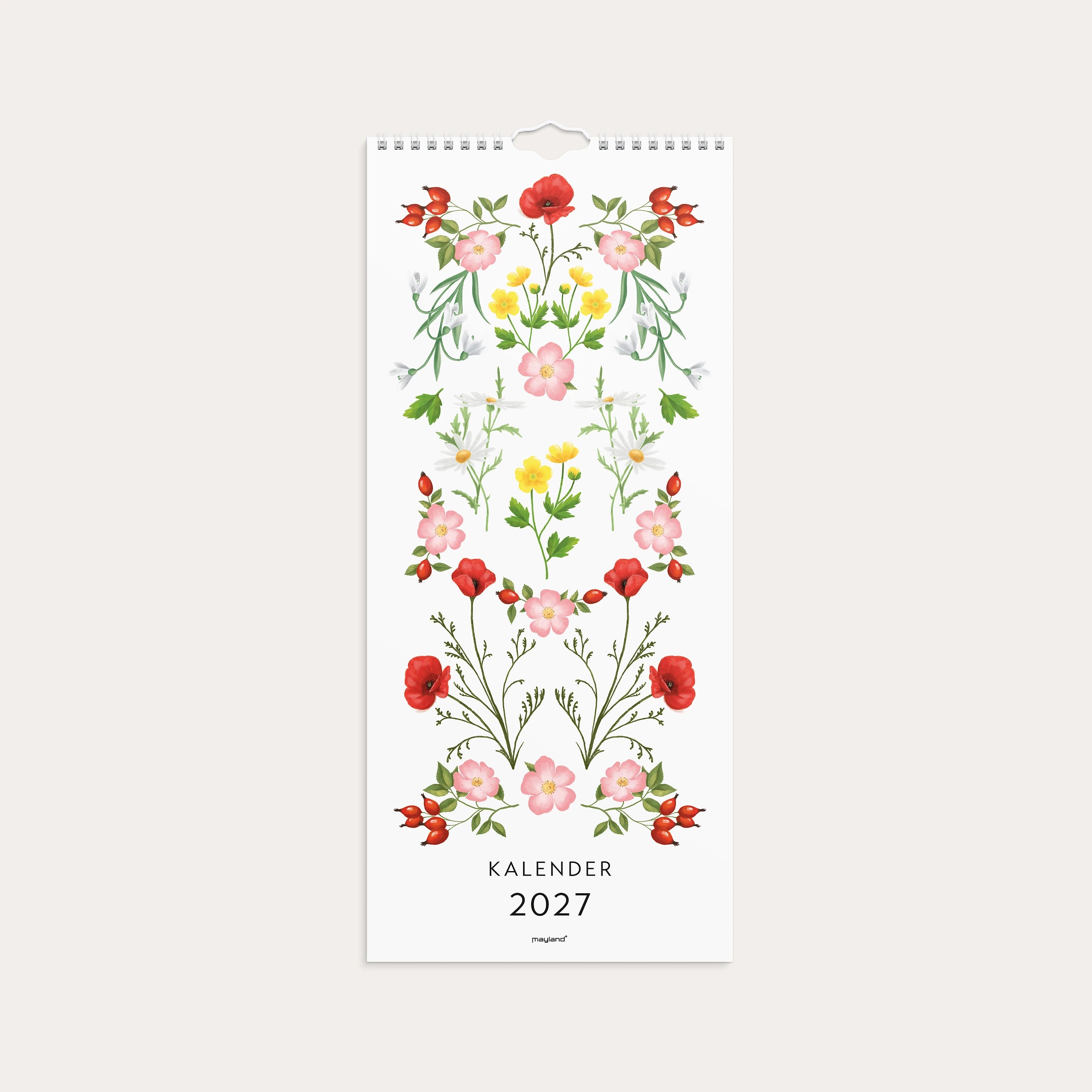 Vægkalender Blomster 2027