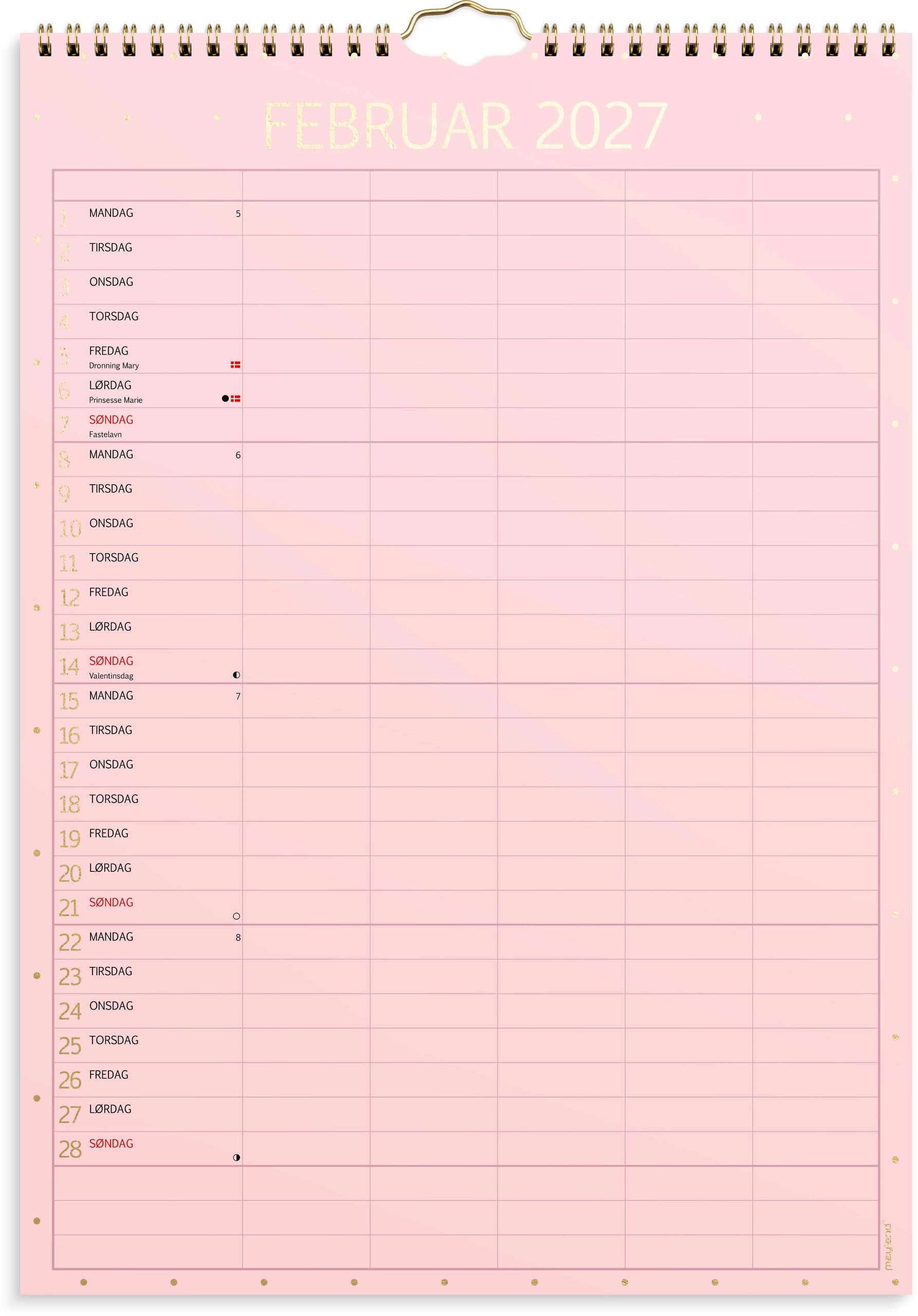 Familiekalender Color lille 2027