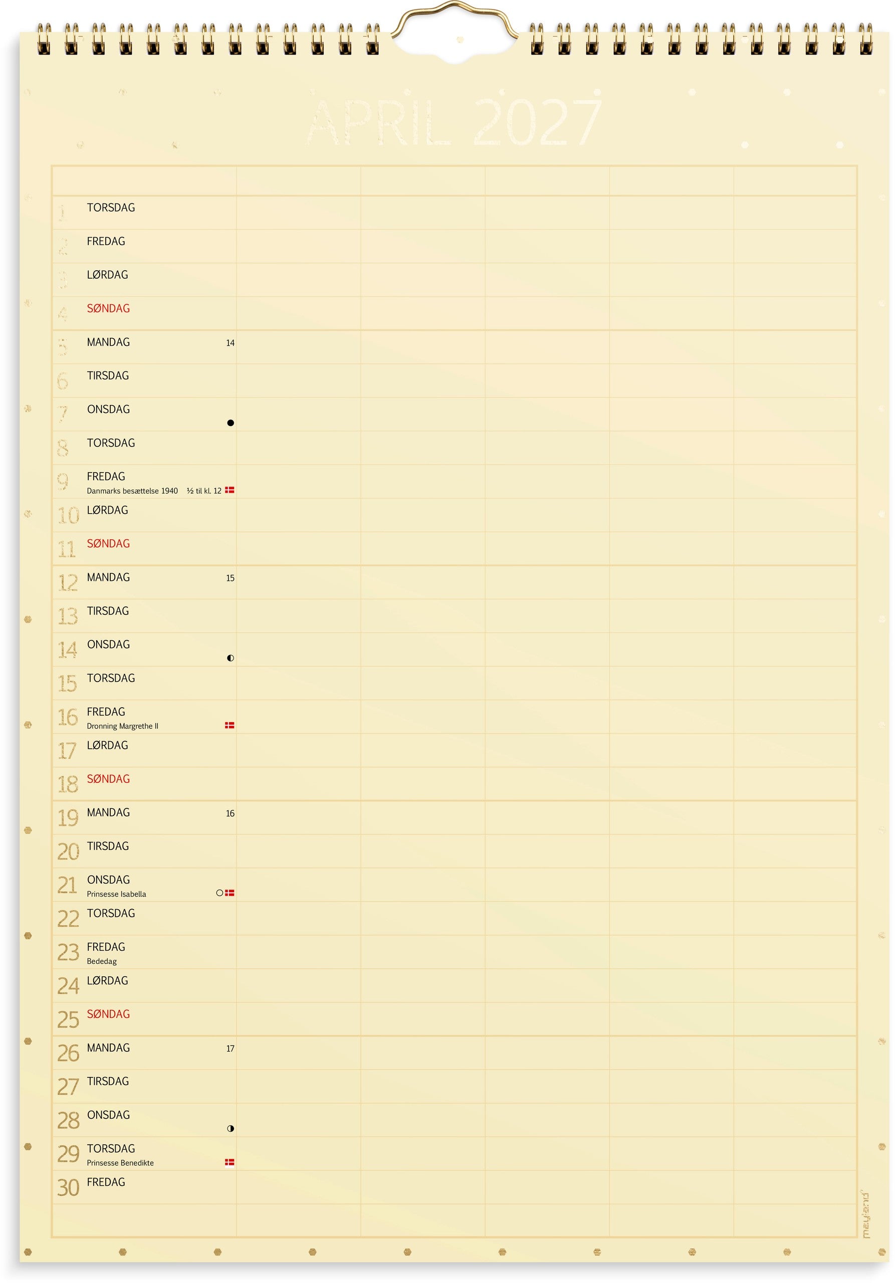 Familiekalender Color lille 2027
