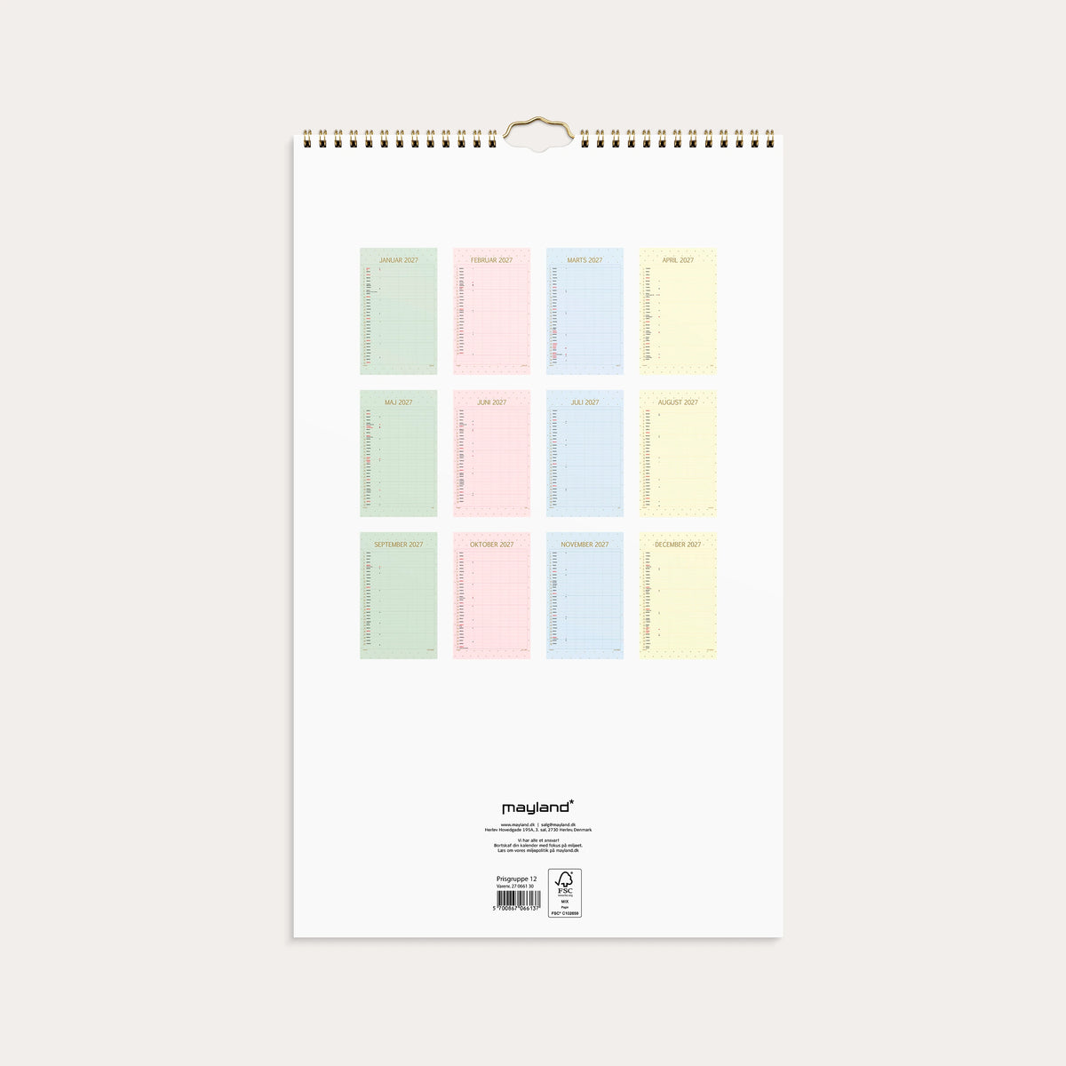 Familiekalender Color stor 2027
