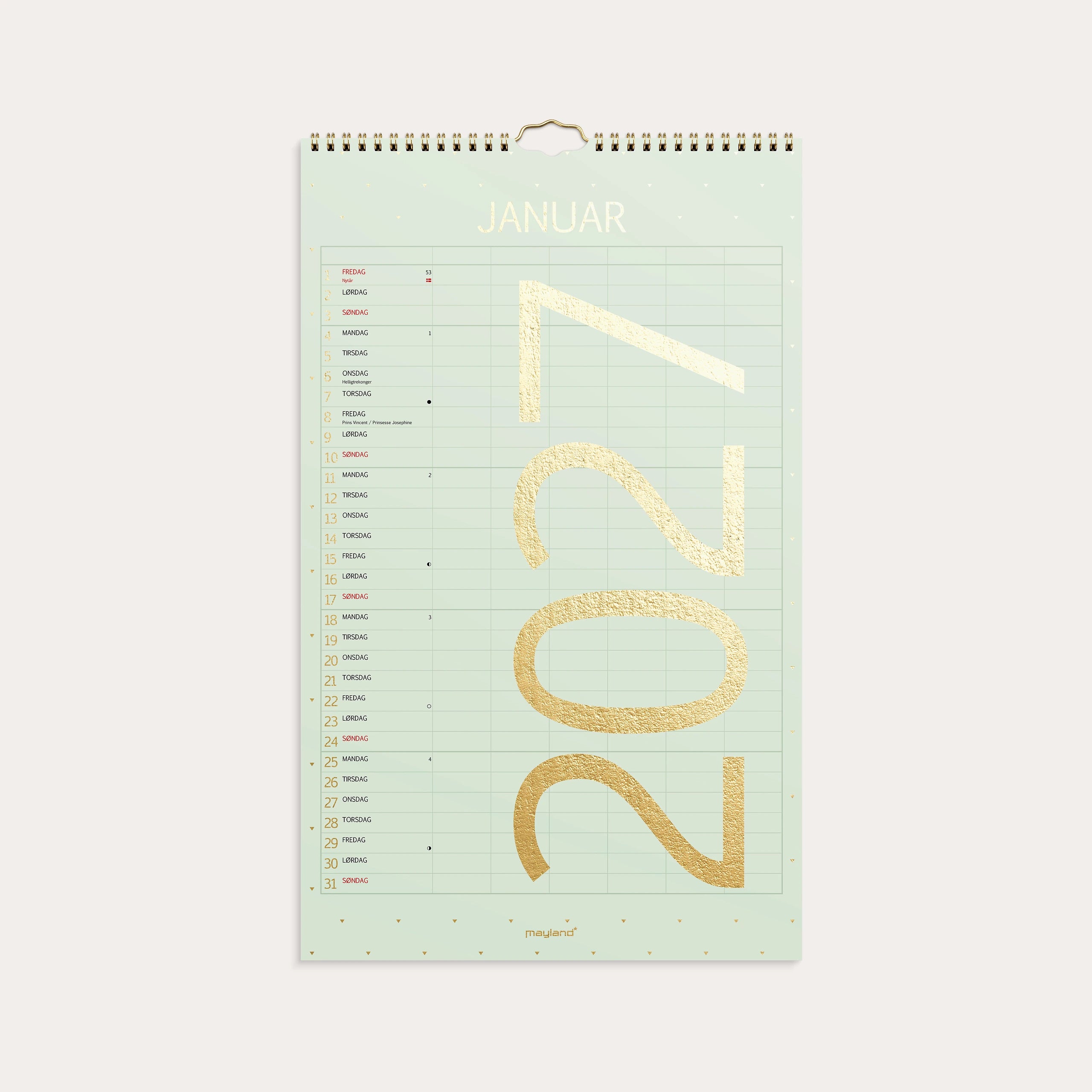 Familiekalender Color stor 2027