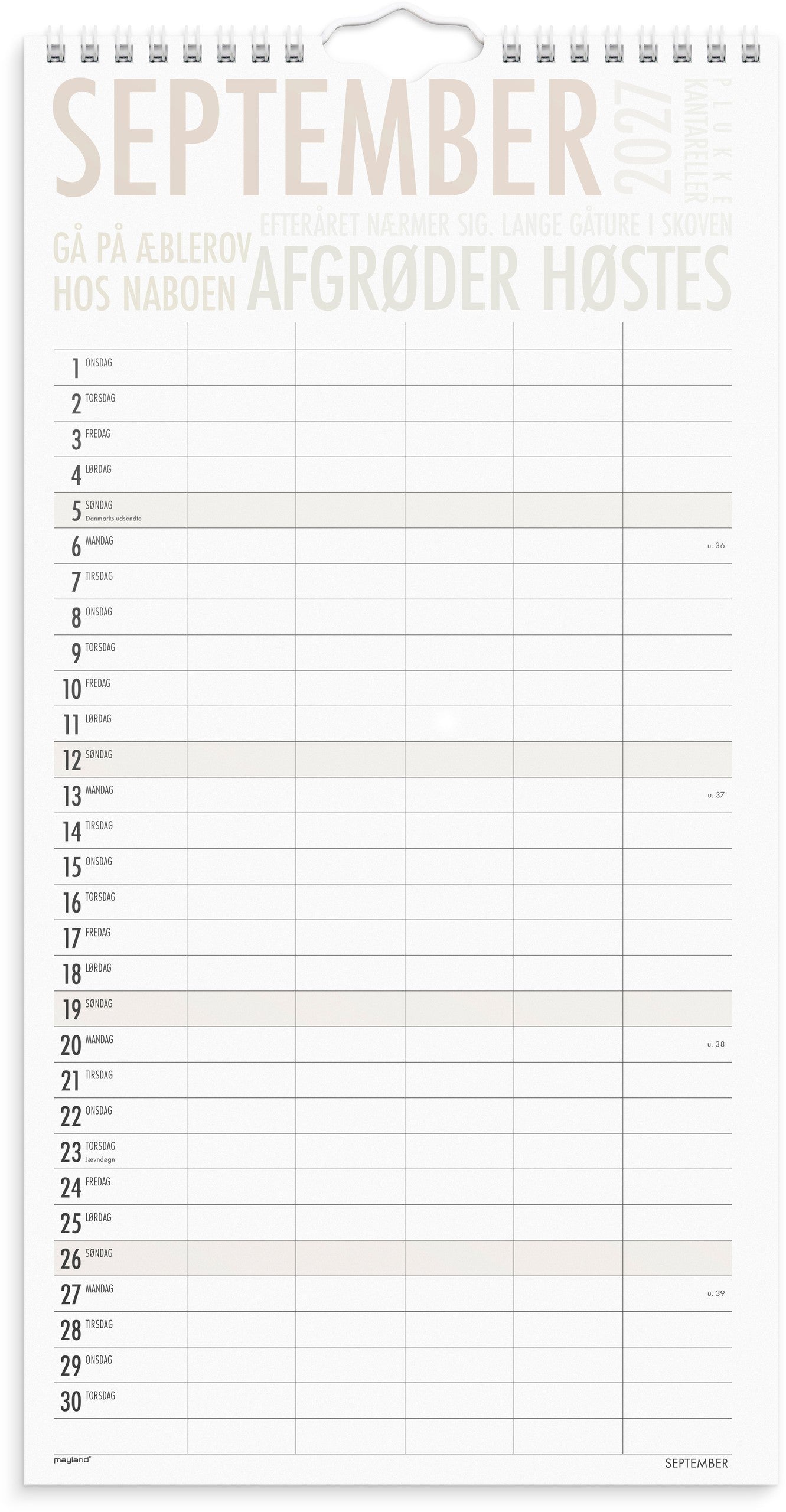 Familiekalender TrendArt 2027