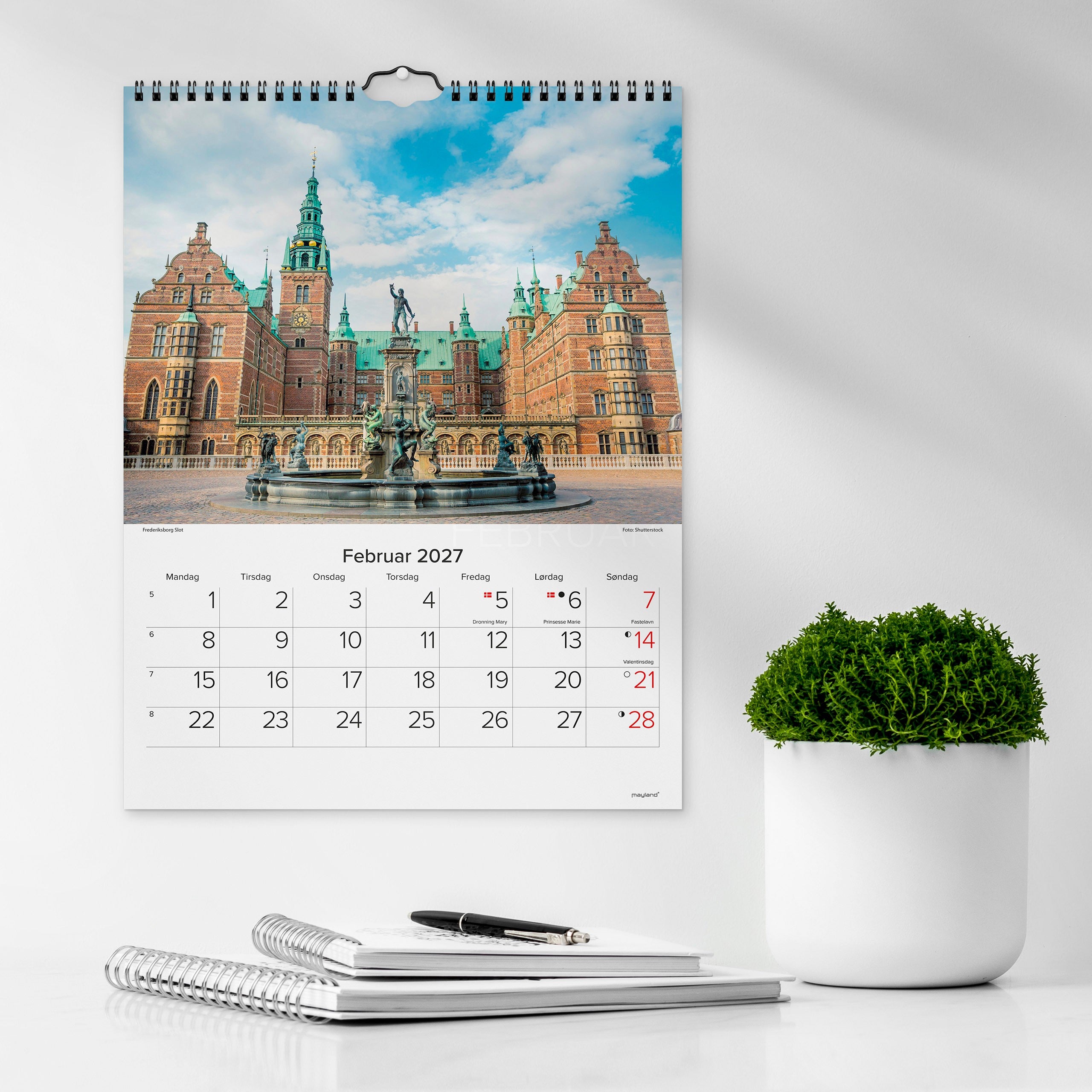 Vægkalender Danske slotte 2027