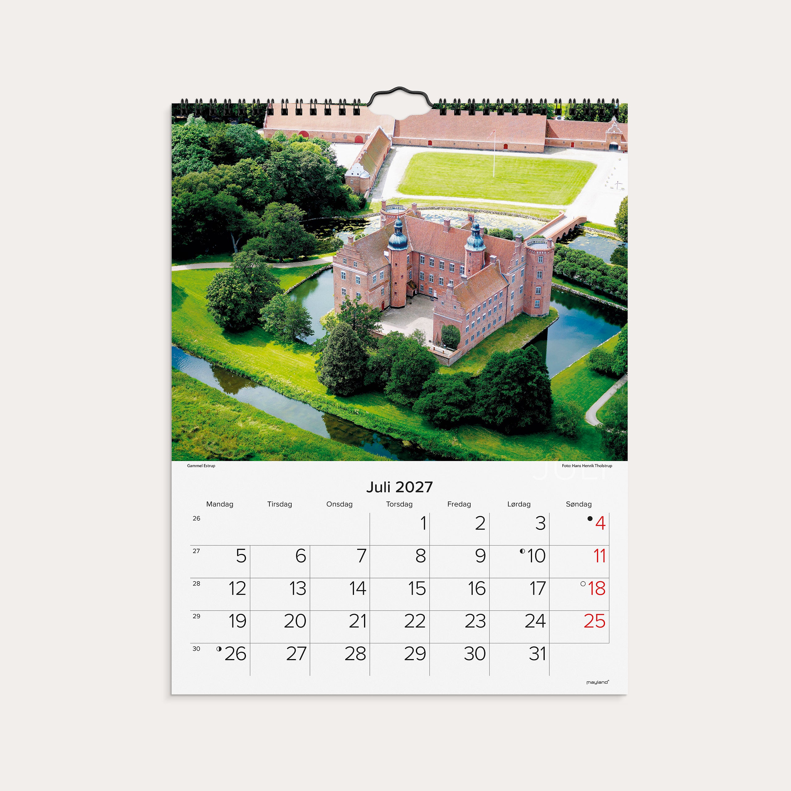 Vægkalender Danske slotte 2027