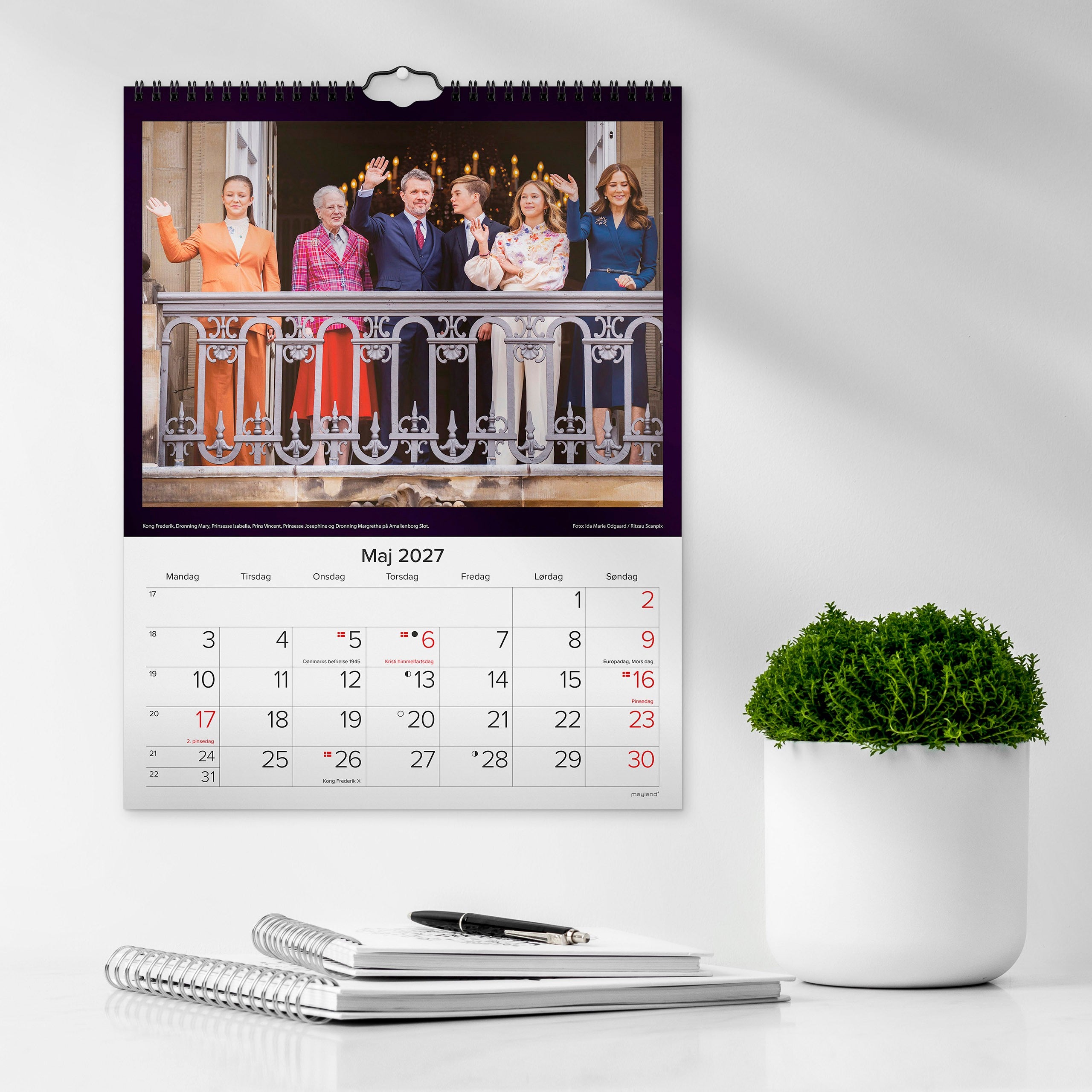 Vægkalender Kongehuset 2027