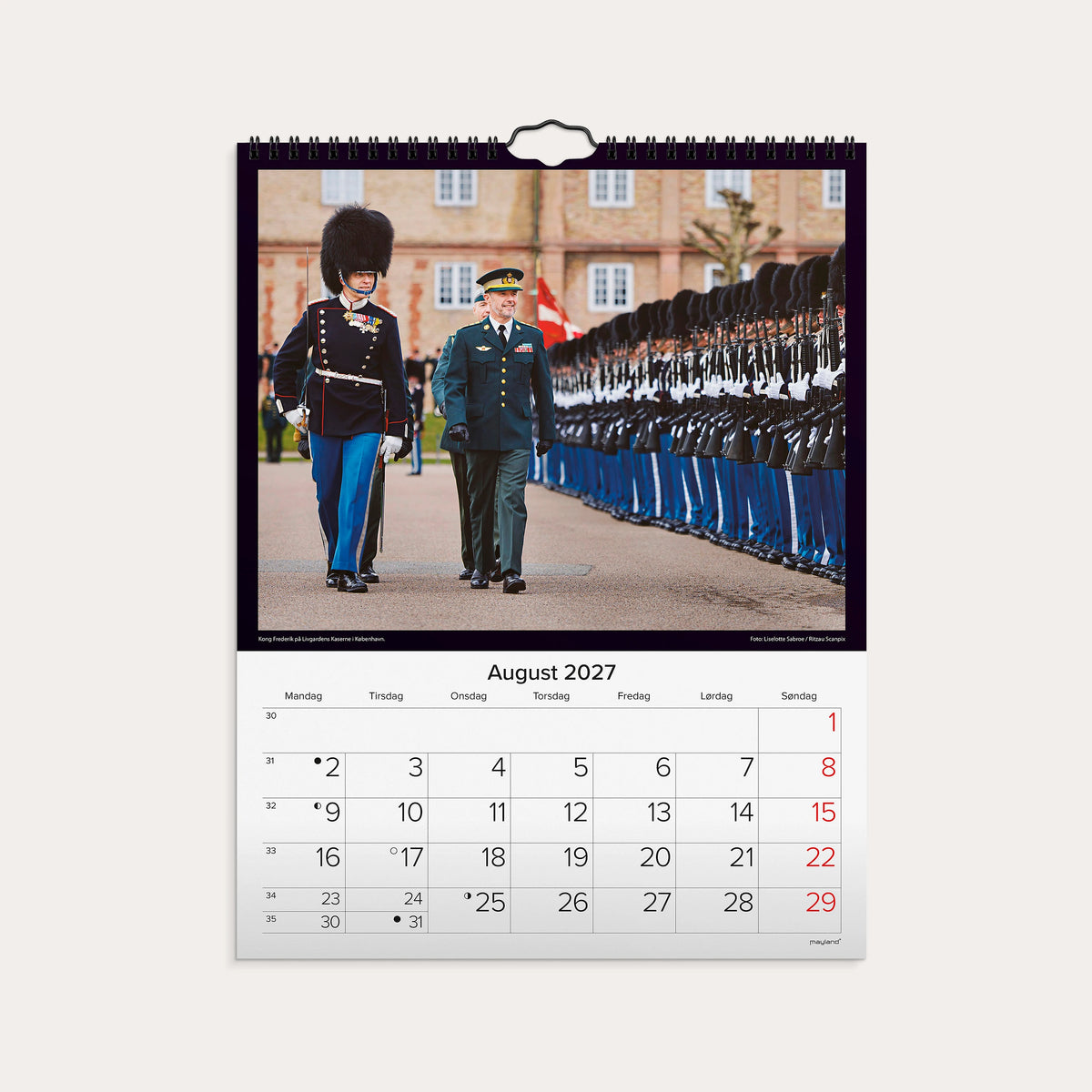 Vægkalender Kongehuset 2027
