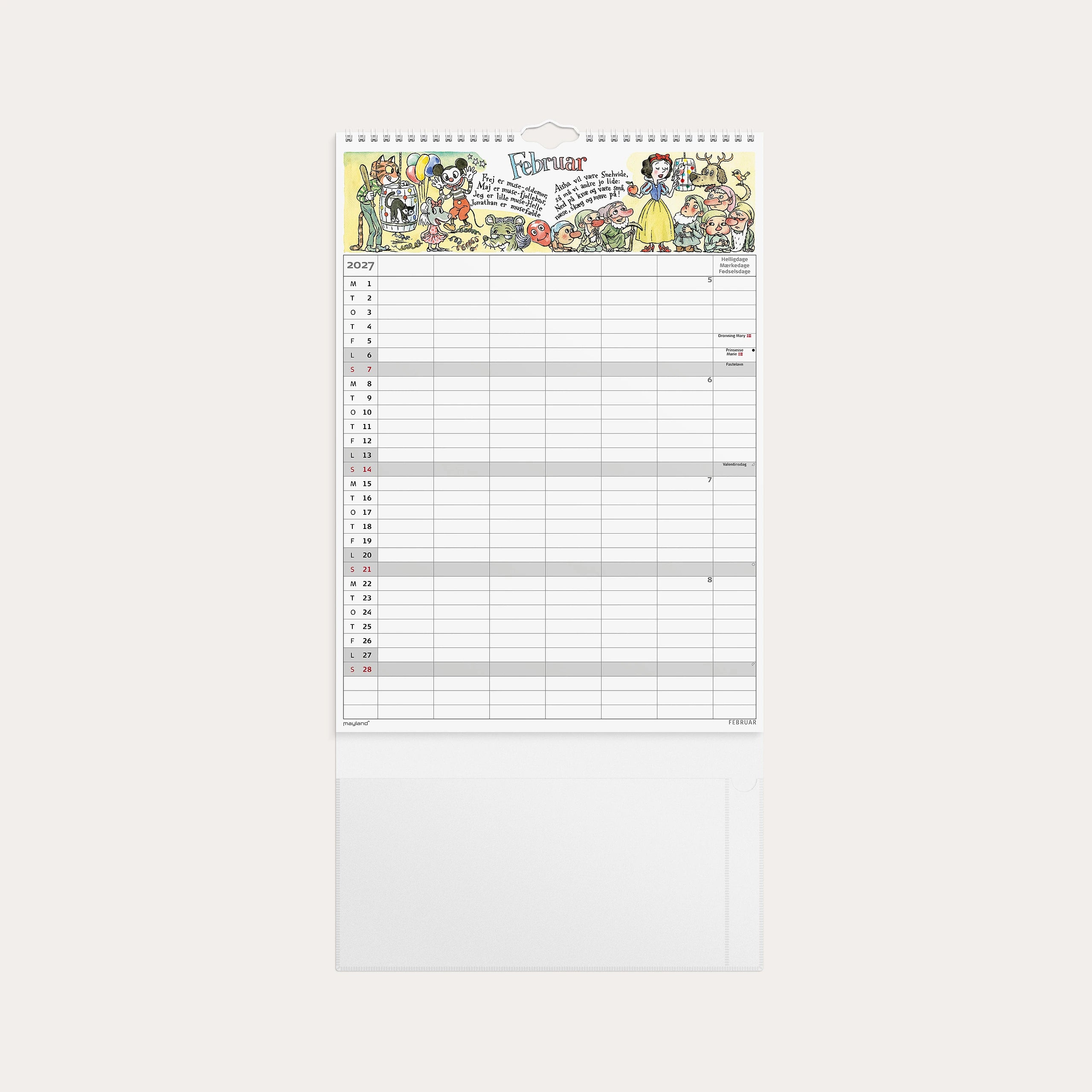 Familiekalender Otto Dickmeiss & Lilja Scherfig 6 kol. A3 2027
