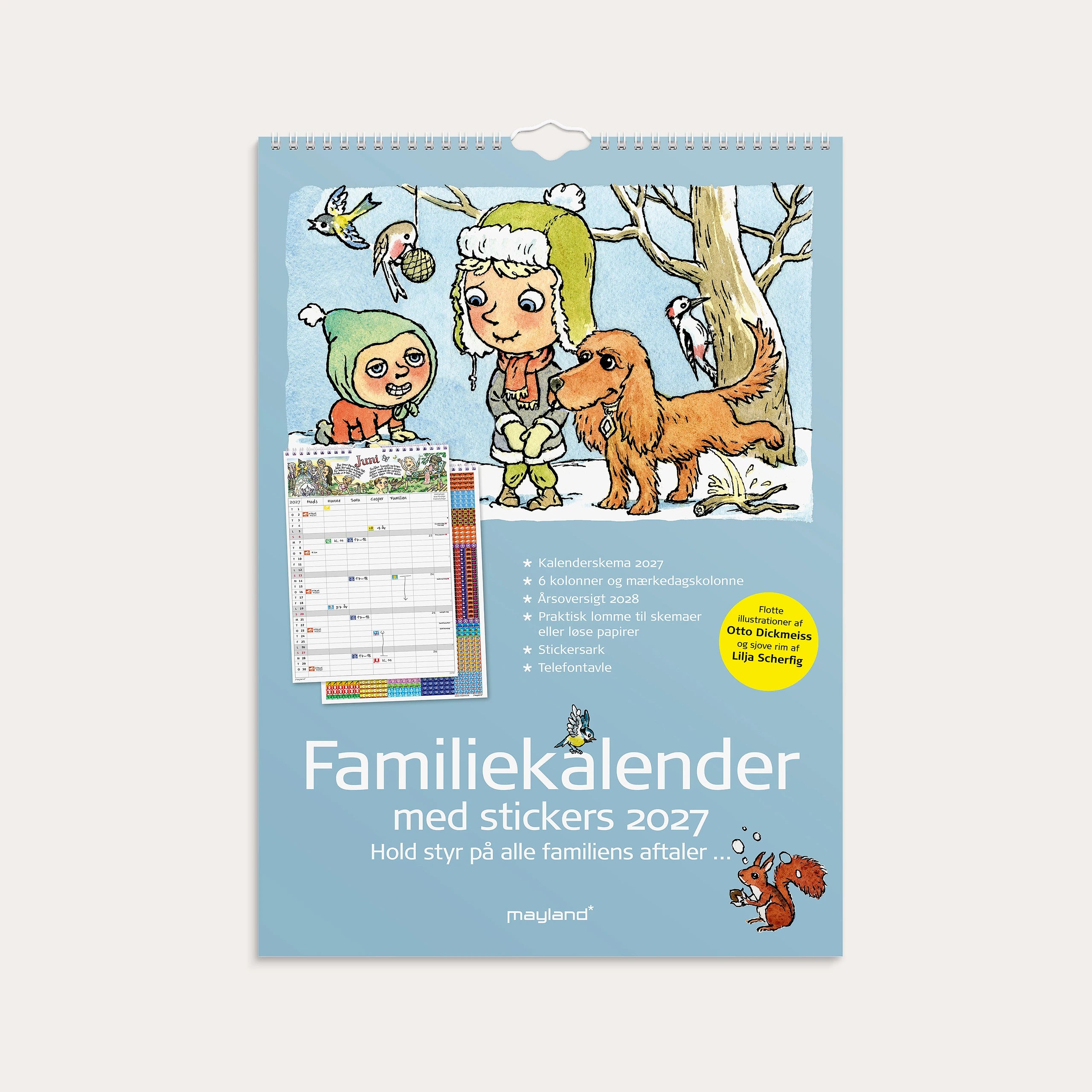 Familiekalender Otto Dickmeiss & Lilja Scherfig 6 kol. A3 2027